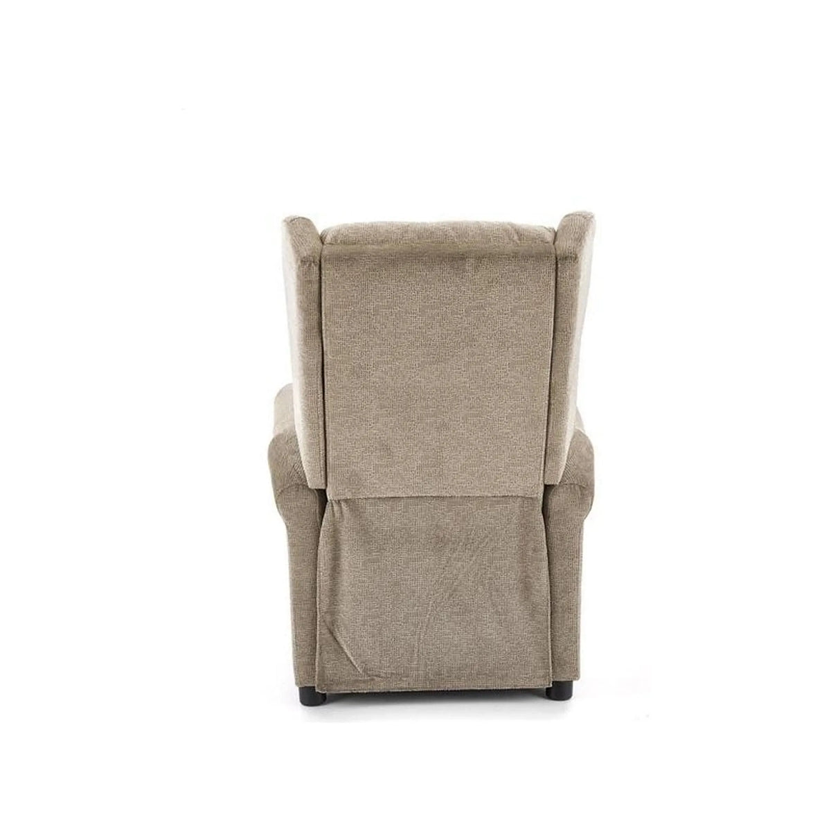 Fotoliu rabatabil AGUSTIN M, bej/maro, stofa/plastic, 75x92/160x83/107 cm