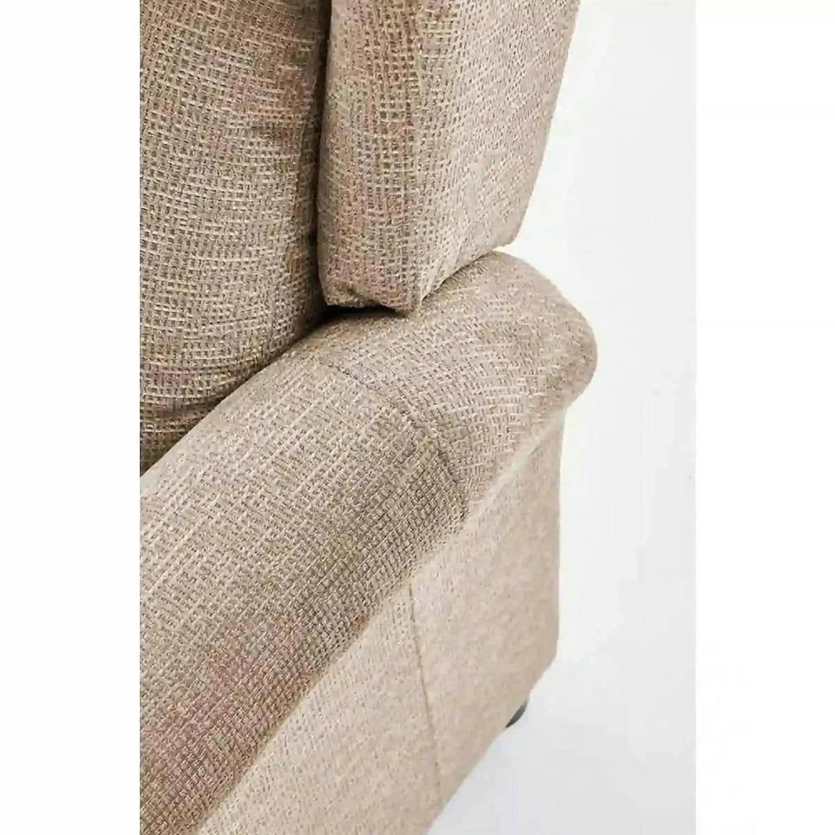 Fotoliu rabatabil AGUSTIN M, bej/maro, stofa/plastic, functie masaj, 75x92/160x107/83 cm