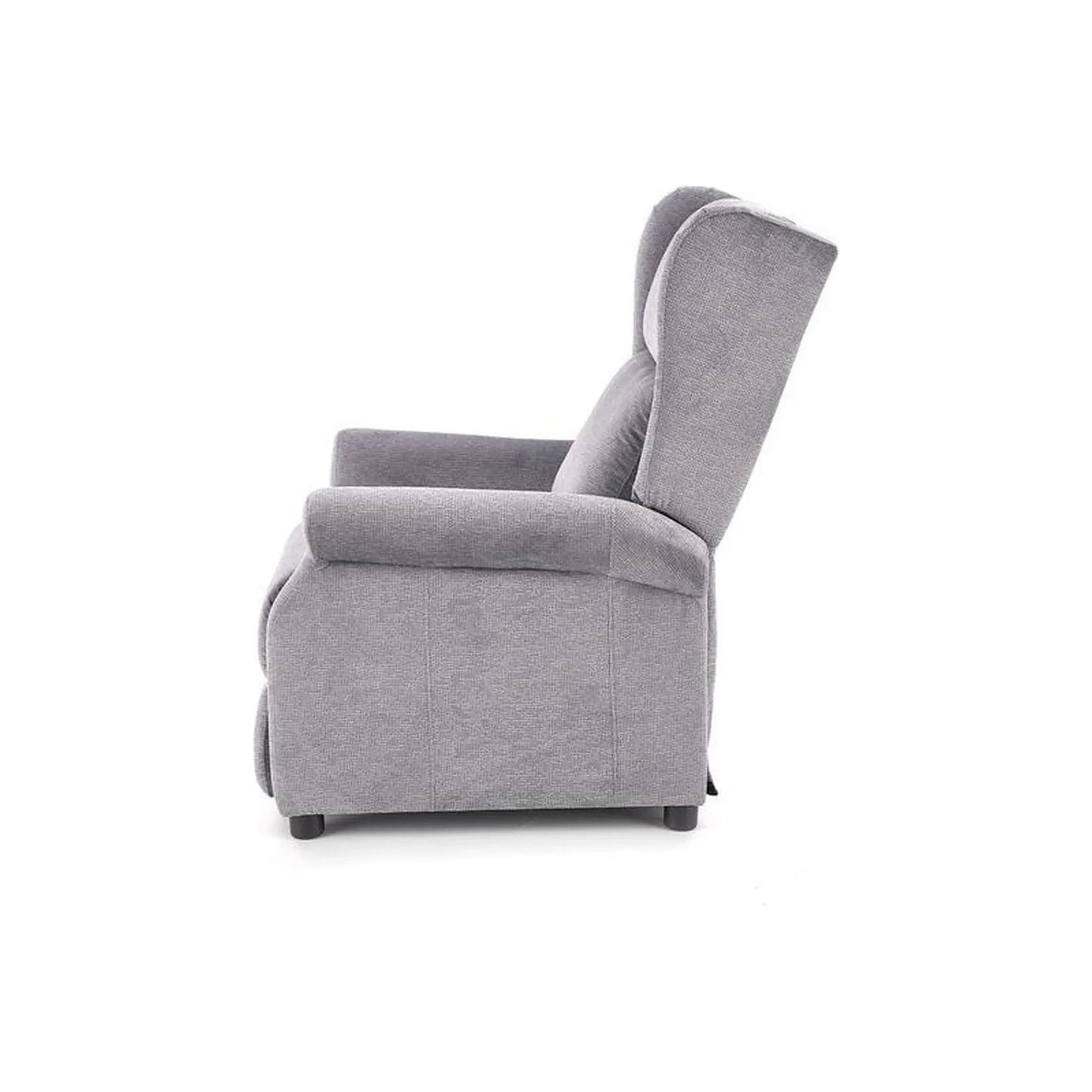 Fotoliu rabatabil AGUSTIN M, gri/negru, stofa/plastic, 75x92/160x83/107 cm