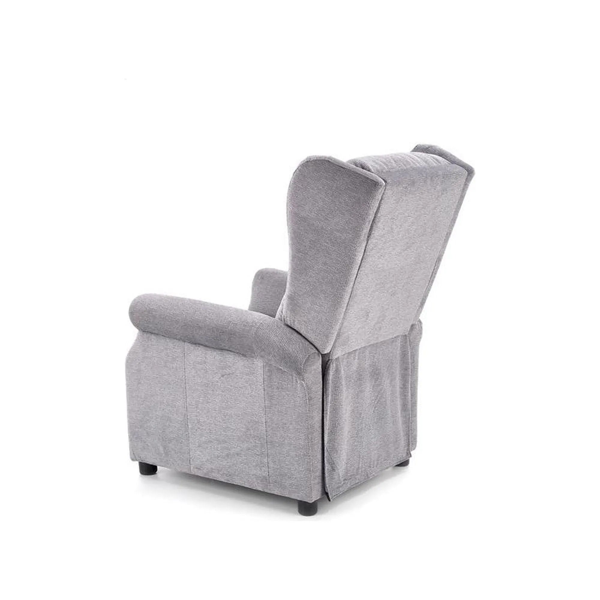 Fotoliu rabatabil AGUSTIN M, gri/negru, stofa/plastic, 75x92/160x83/107 cm