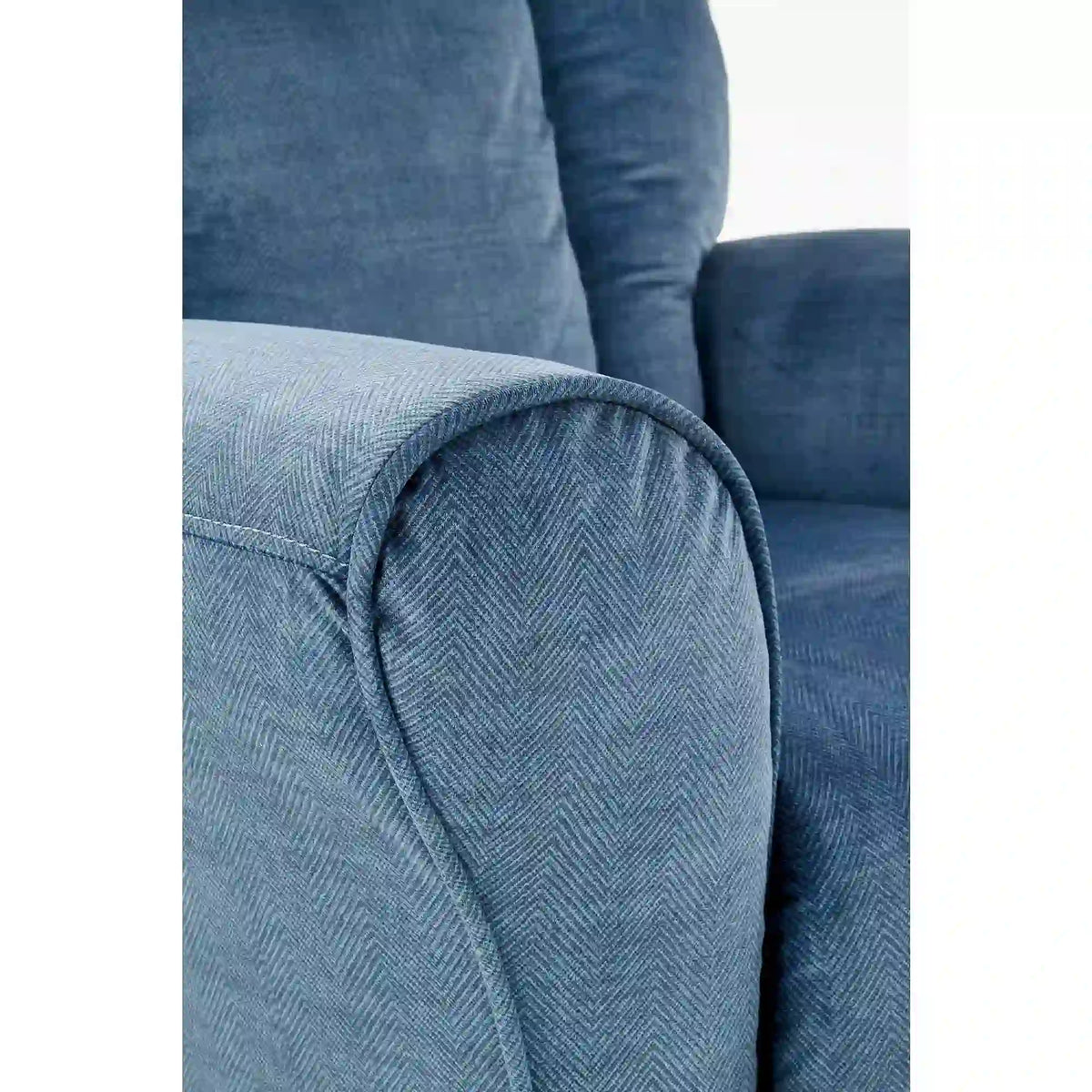 Fotoliu rabatabil BARD, albastru inchis/stejar, stofa/lemn, 90x90/158x76/102 cm