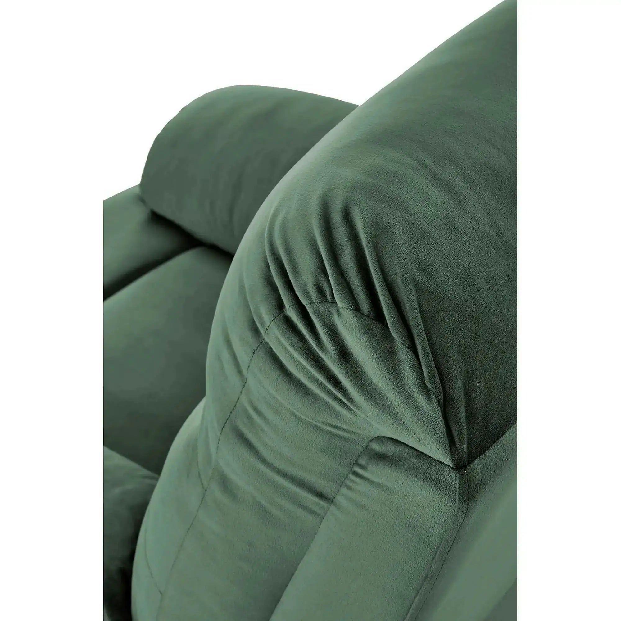 Fotoliu rabatabil DRAGER, verde inchis/negru, stofa catifelata/metal, 88x90/160x105 cm