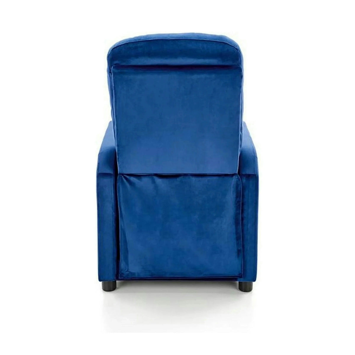 Fotoliu rabatabil FELIPE 2, albastru inchis/negru, stofa catifelata/plastic, 64x84/135x103/76 cm