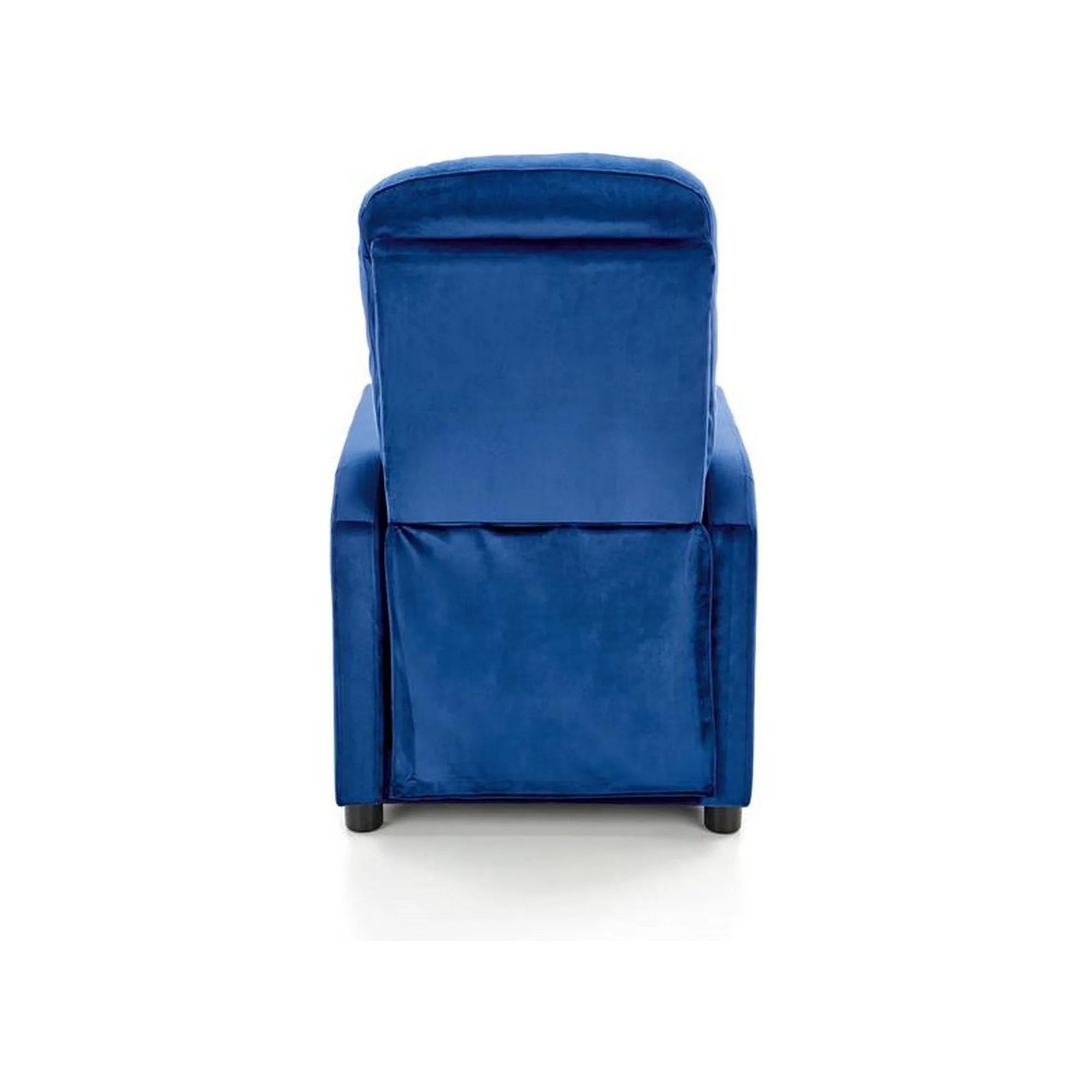 Fotoliu rabatabil FELIPE 2, albastru inchis, stofa catifelata, 64x84/135x103/76 cm
