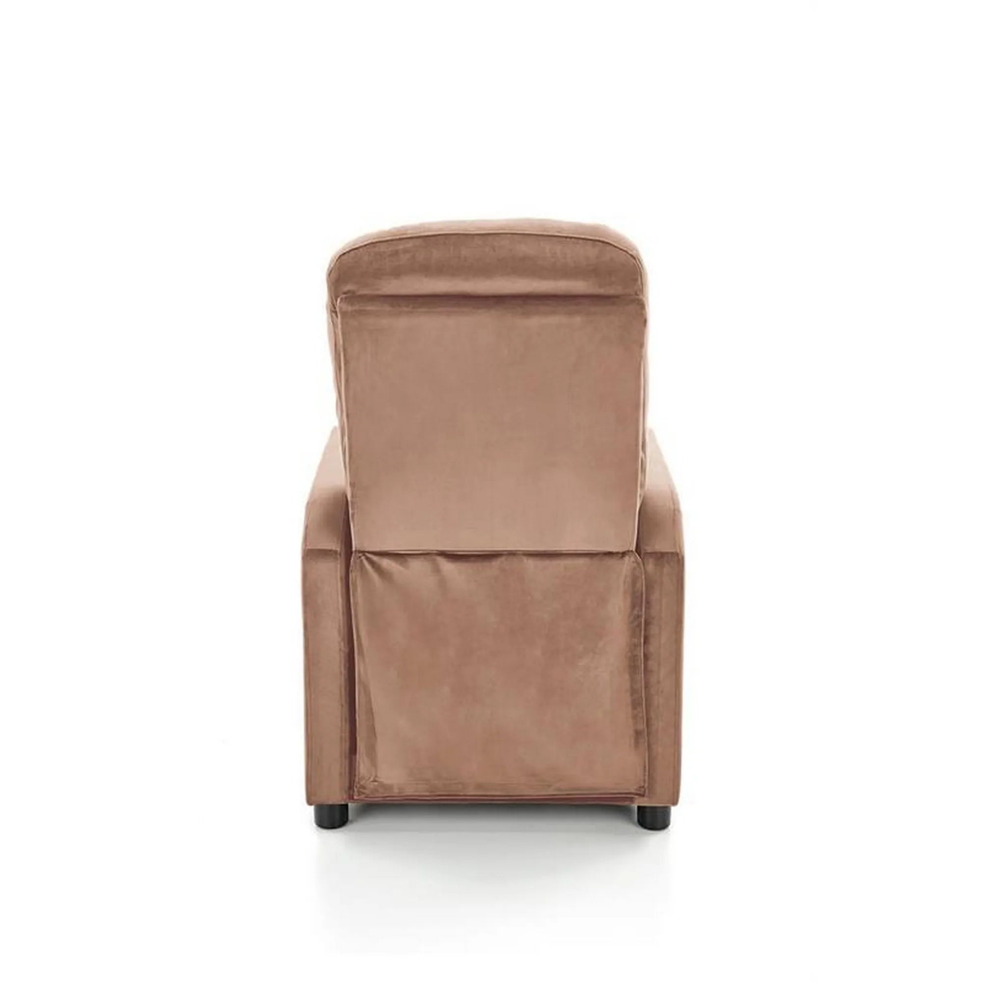 Fotoliu rabatabil FELIPE 2, bej/negru, stofa catifelata/metal, 64x84/135x103 cm