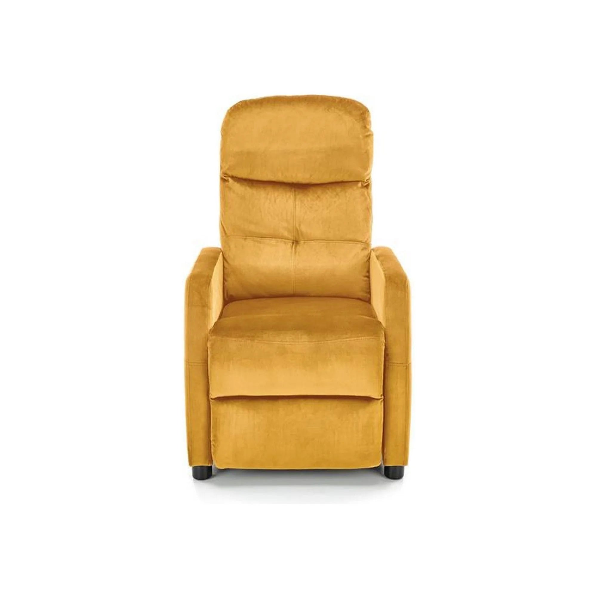 Fotoliu rabatabil Felipe 2, galben mustar, stofa catifelata, 64x84/135x76/103 cm