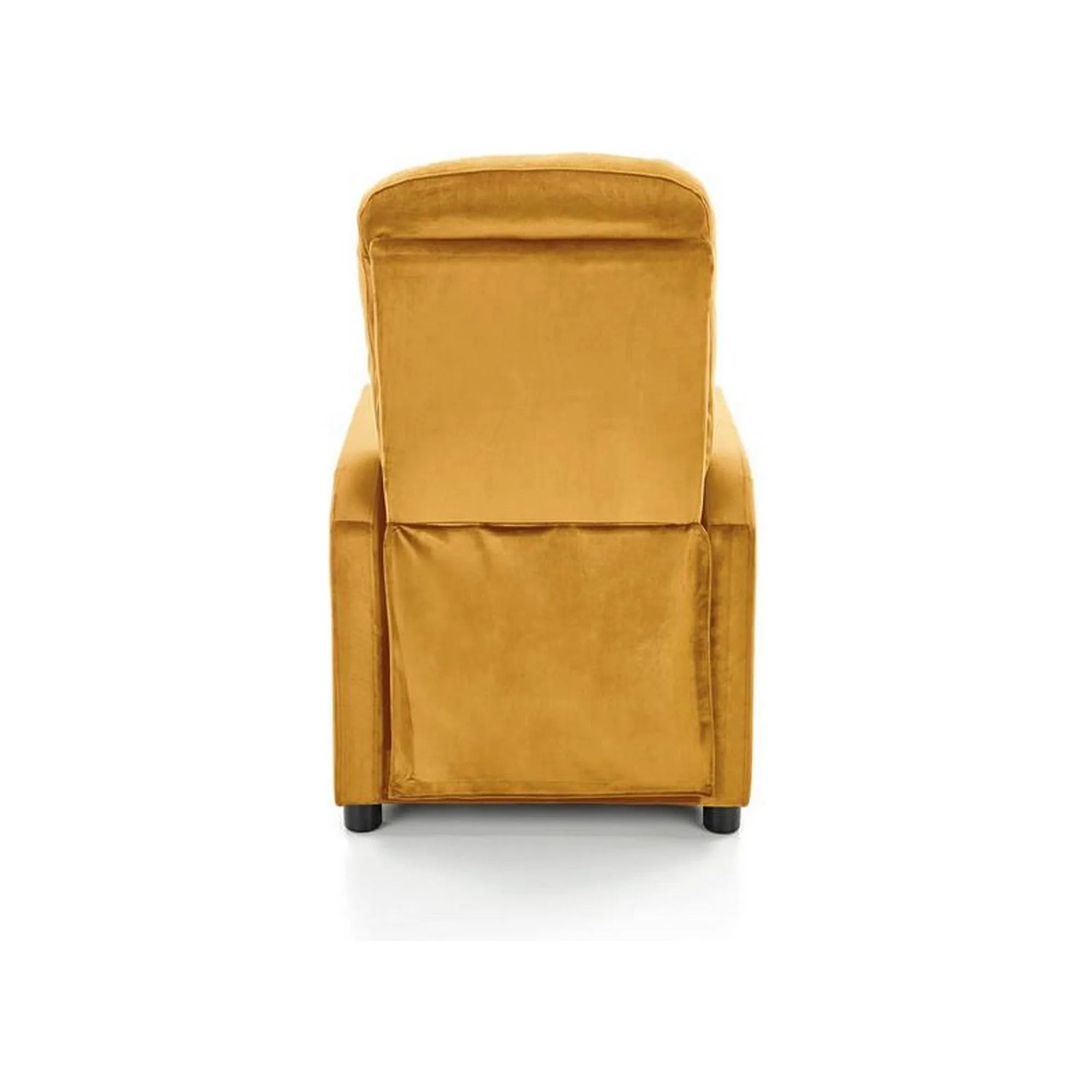 Fotoliu rabatabil Felipe 2, galben mustar, stofa catifelata, 64x84/135x76/103 cm