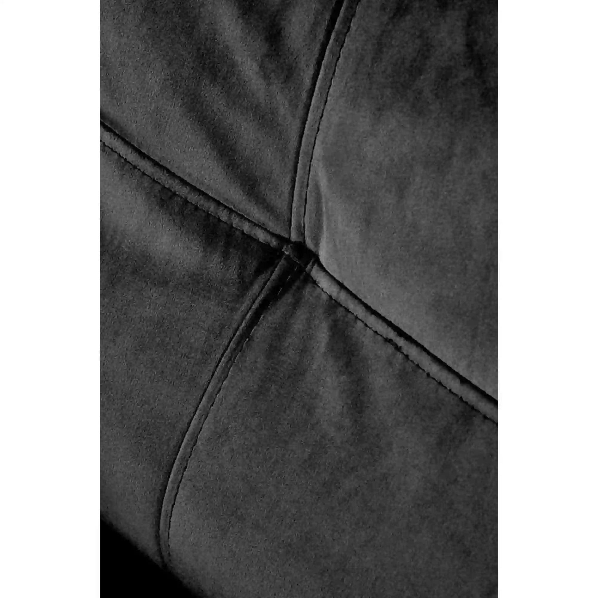 Fotoliu rabatabil FELIPE 2, negru, stofa catifelata/metal, 64x84/135x76/103 cm