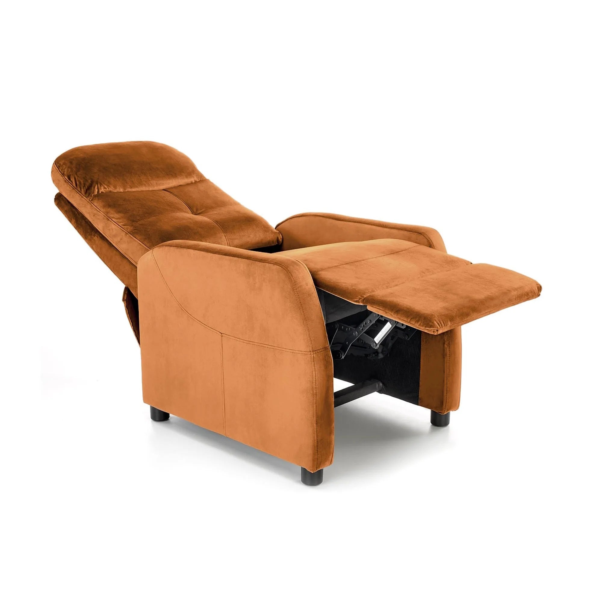 Fotoliu rabatabil FELIPE 2, stofa catifelata scortisoara - Bluvel 4215, 64x84/135x76/103 cm