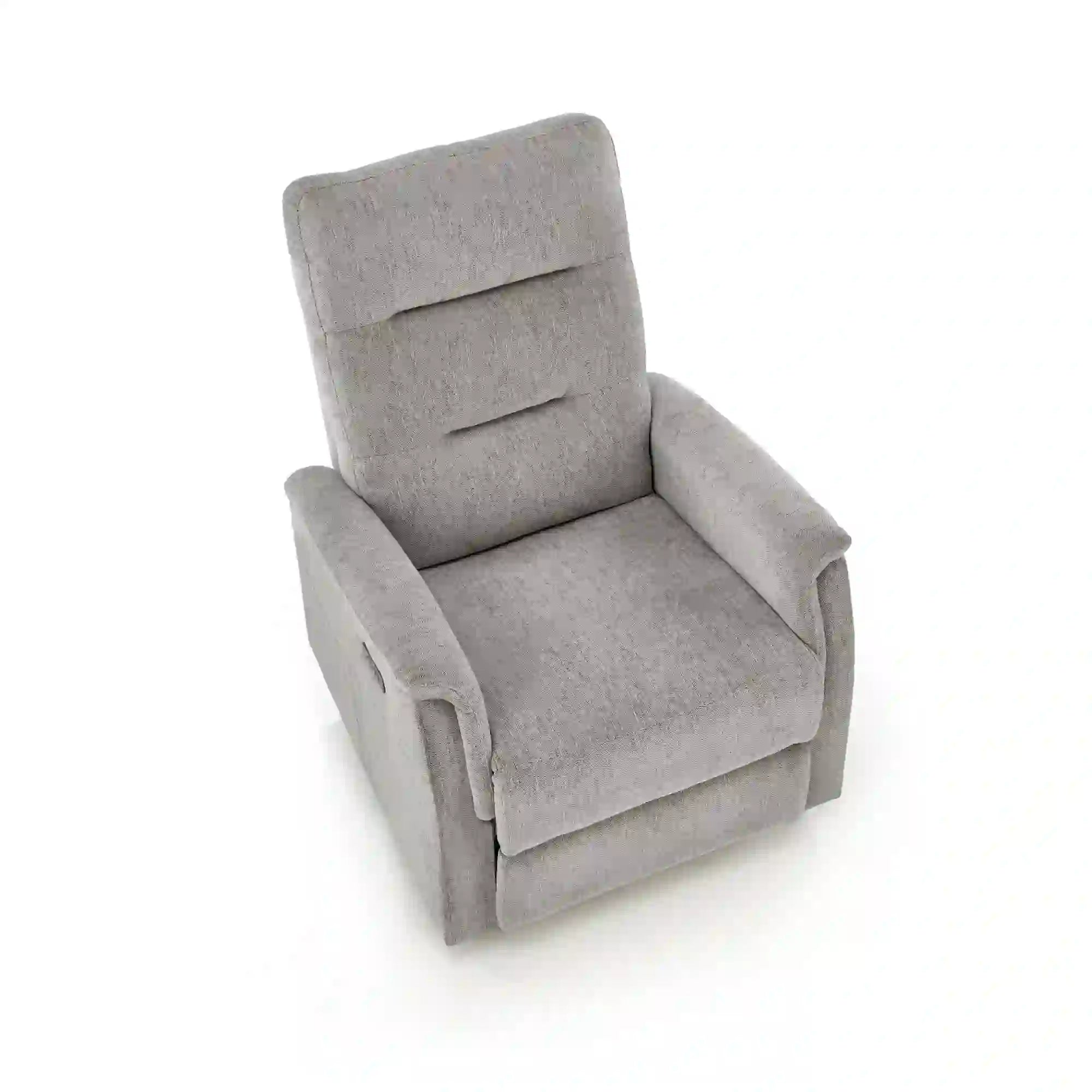 Fotoliu rabatabil JAMAL, stofa clasica, gri - Odin 15, 80x90/160x105 cm