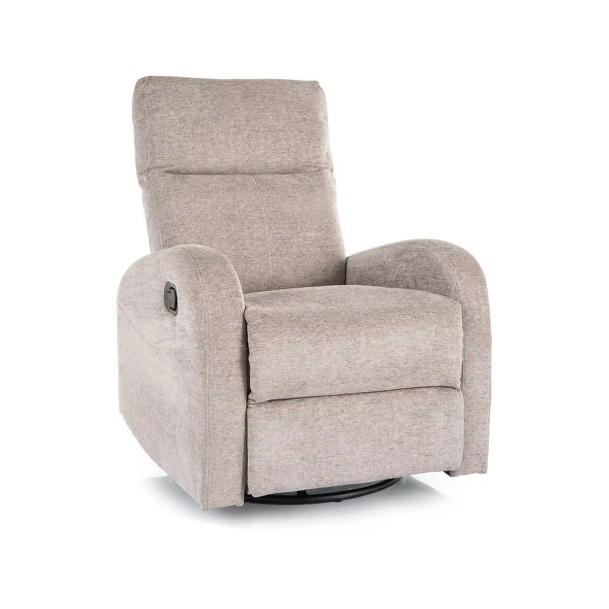 Fotoliu rabatabil OLIMP, bej inchis, stofa clasica/metal, 72x80/160x101 cm