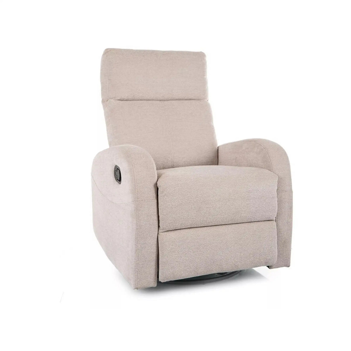 Fotoliu rabatabil OLIMP, bej, stofa clasica/metal, 72x80/160x101 cm