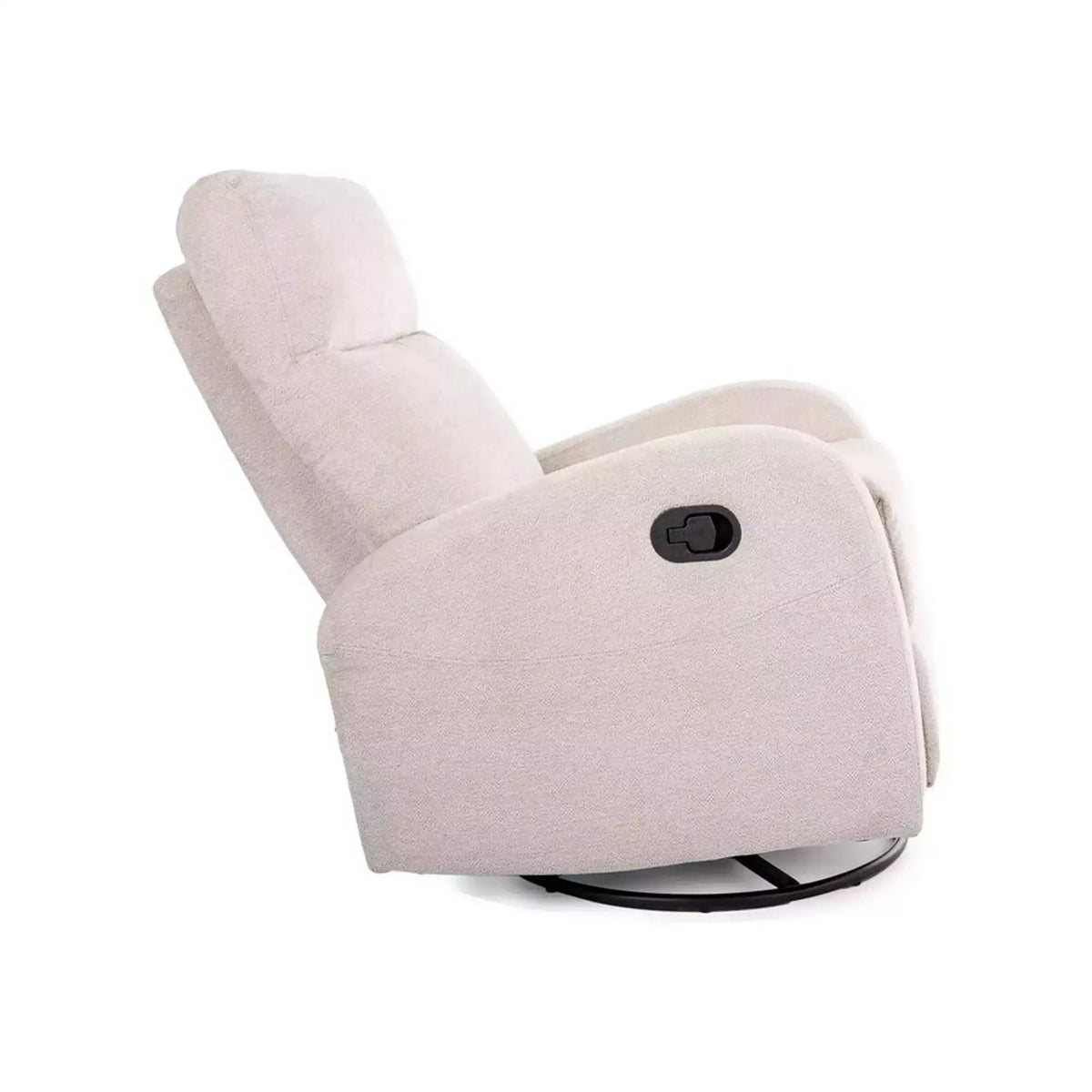 Fotoliu rabatabil OLIMP, bej, stofa clasica/metal, 72x80/160x101 cm