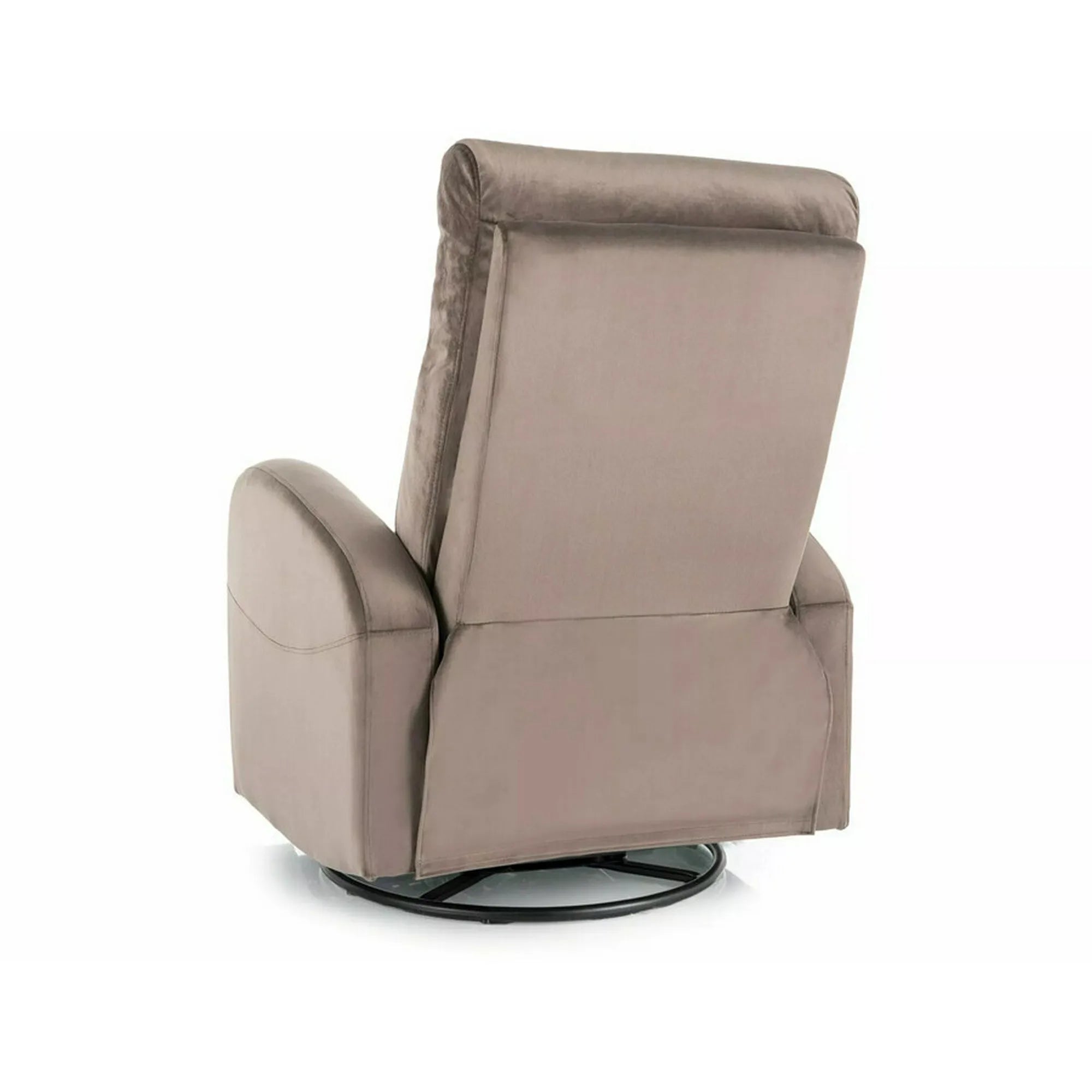 Fotoliu rabatabil OLIMP, cappuccino, stofa catifelata/metal, 72x80/160x101 cm