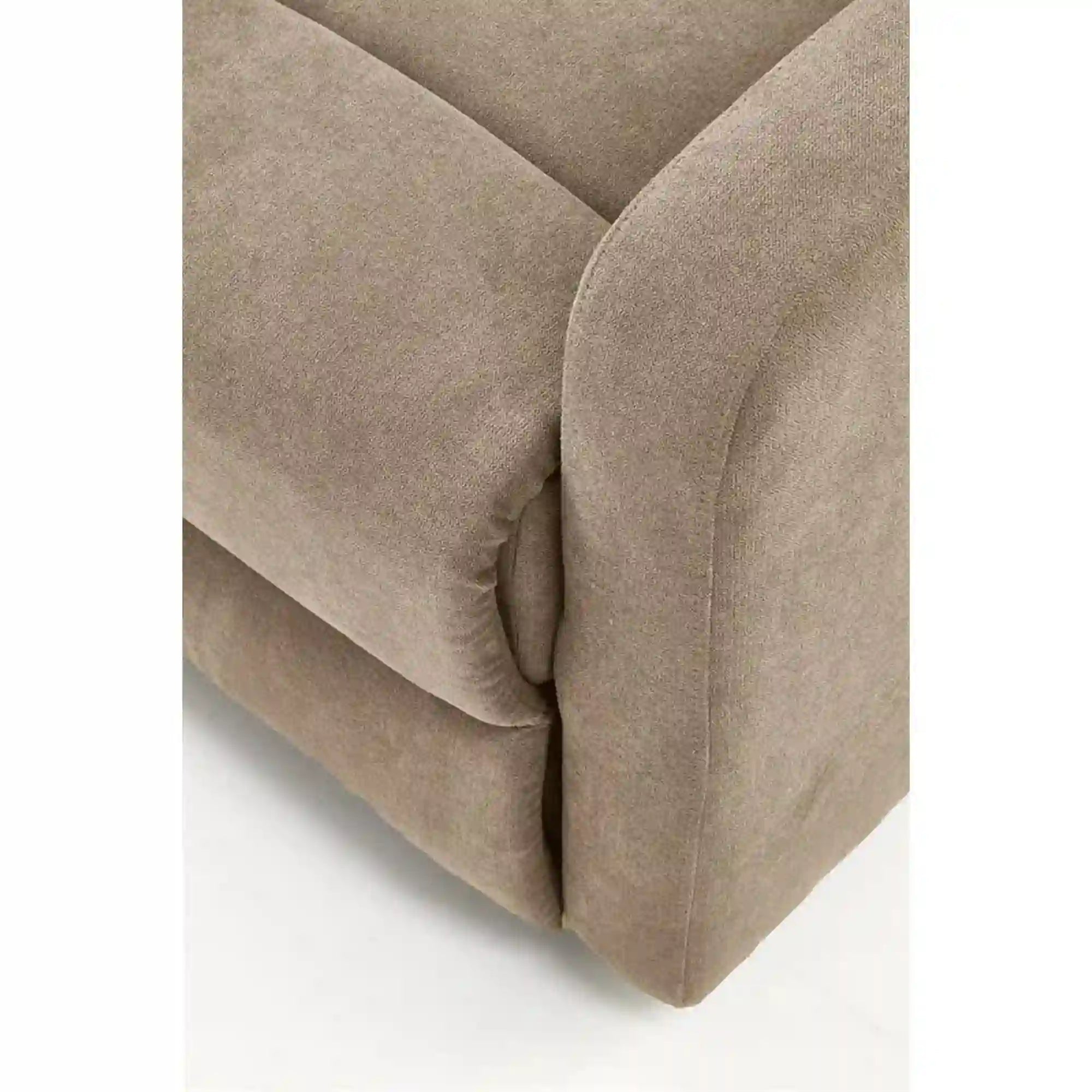 Fotoliu rabatabil OSLO 1S, bej/negru, stofa/metal, 75x95/158x79/100 cm