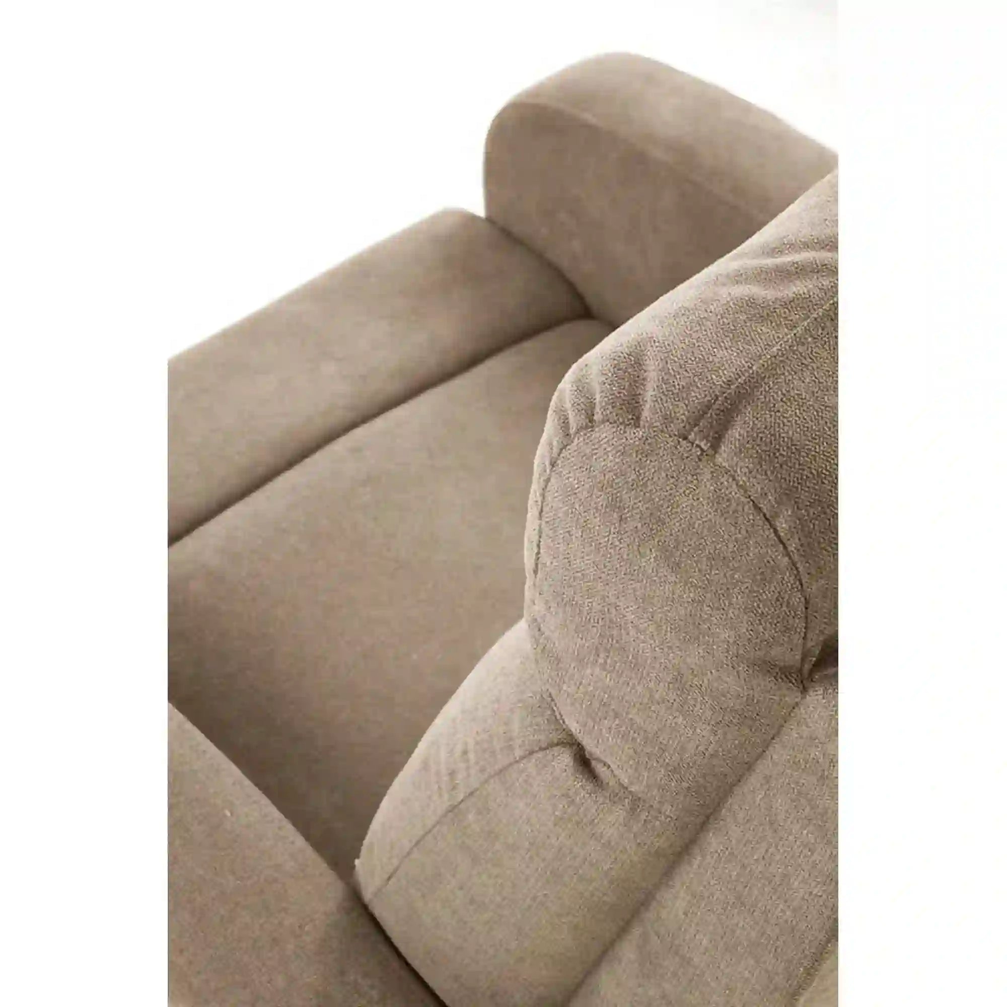 Fotoliu rabatabil OSLO 1S, bej/negru, stofa/metal, 75x95/158x79/100 cm