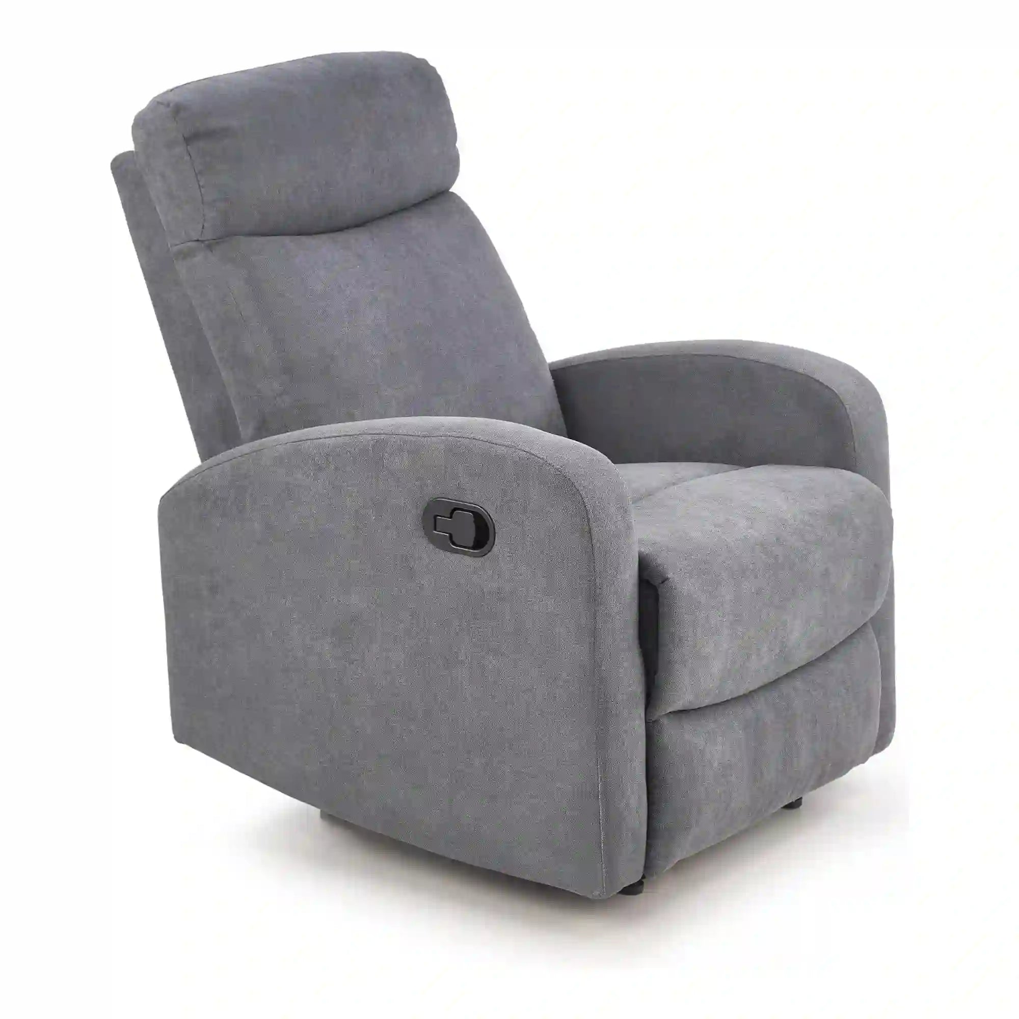 Fotoliu rabatabil OSLO 1S, gri/negru, stofa/metal, 75x95/158x79/100 cm