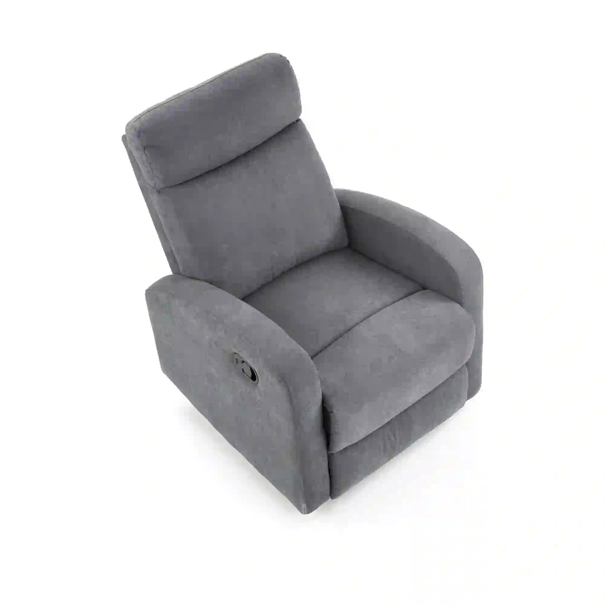 Fotoliu rabatabil OSLO 1S, gri/negru, stofa/metal, 75x95/158x79/100 cm