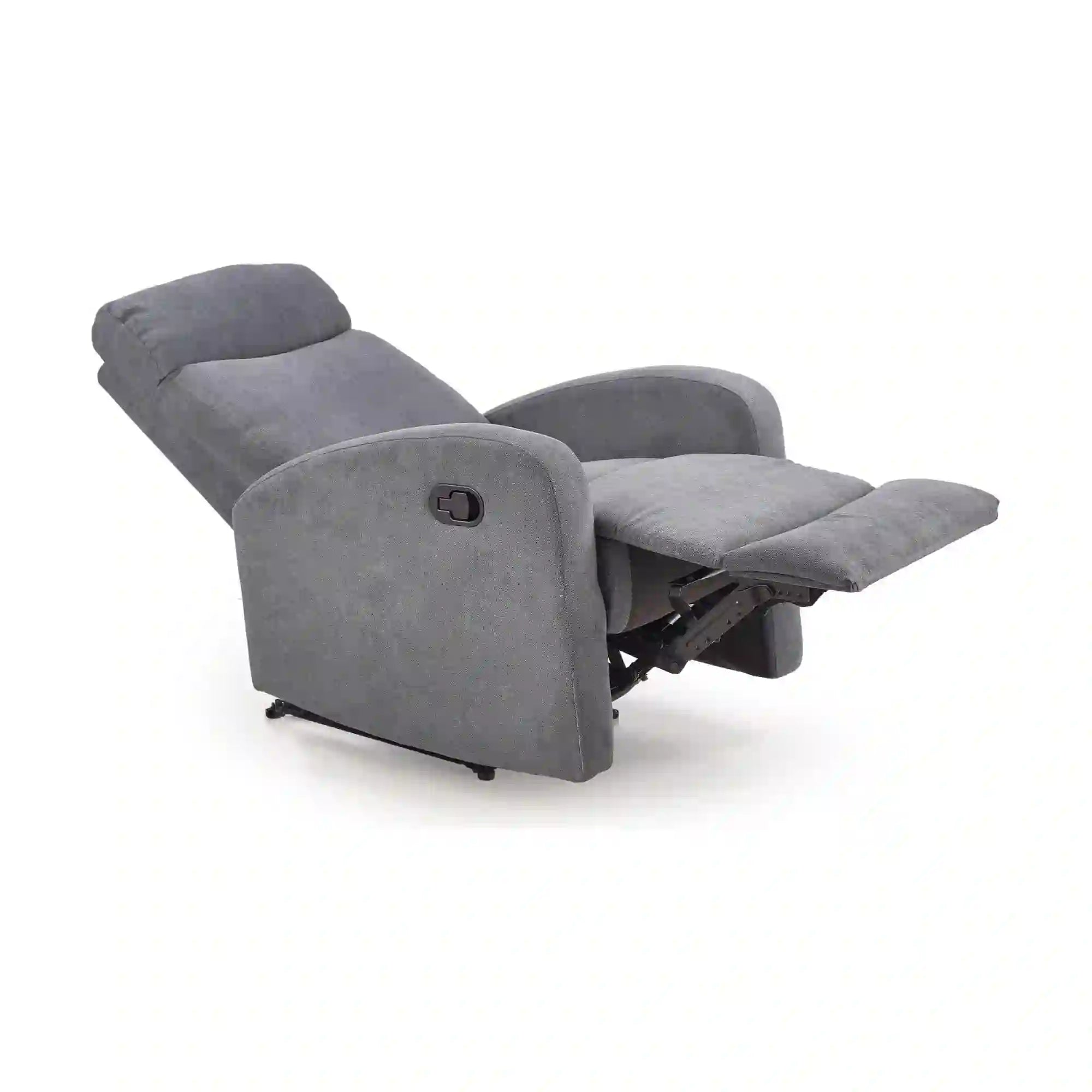 Fotoliu rabatabil OSLO 1S, gri/negru, stofa/metal, 75x95/158x79/100 cm