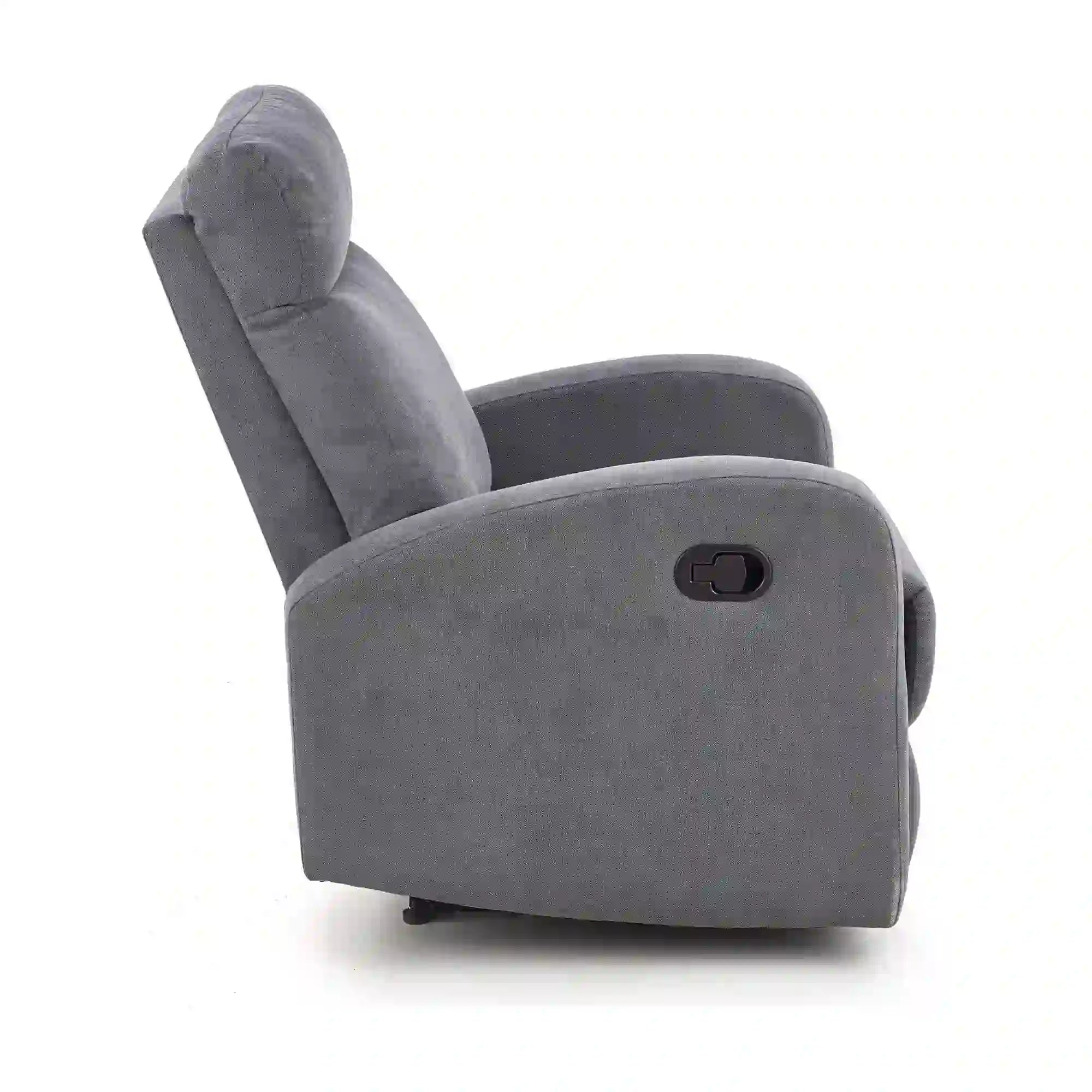 Fotoliu rabatabil OSLO 1S, gri/negru, stofa/metal, 75x95/158x79/100 cm