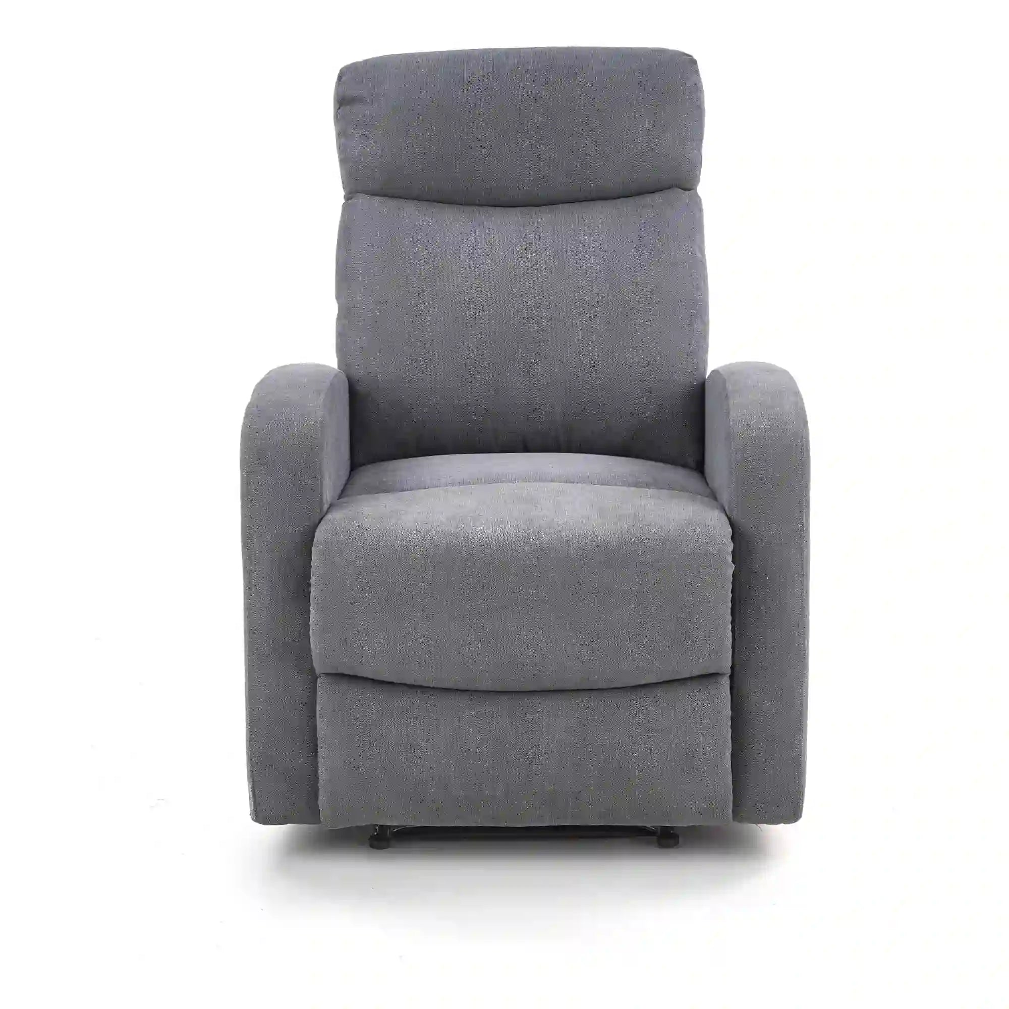 Fotoliu rabatabil OSLO 1S, gri/negru, stofa/metal, 75x95/158x79/100 cm