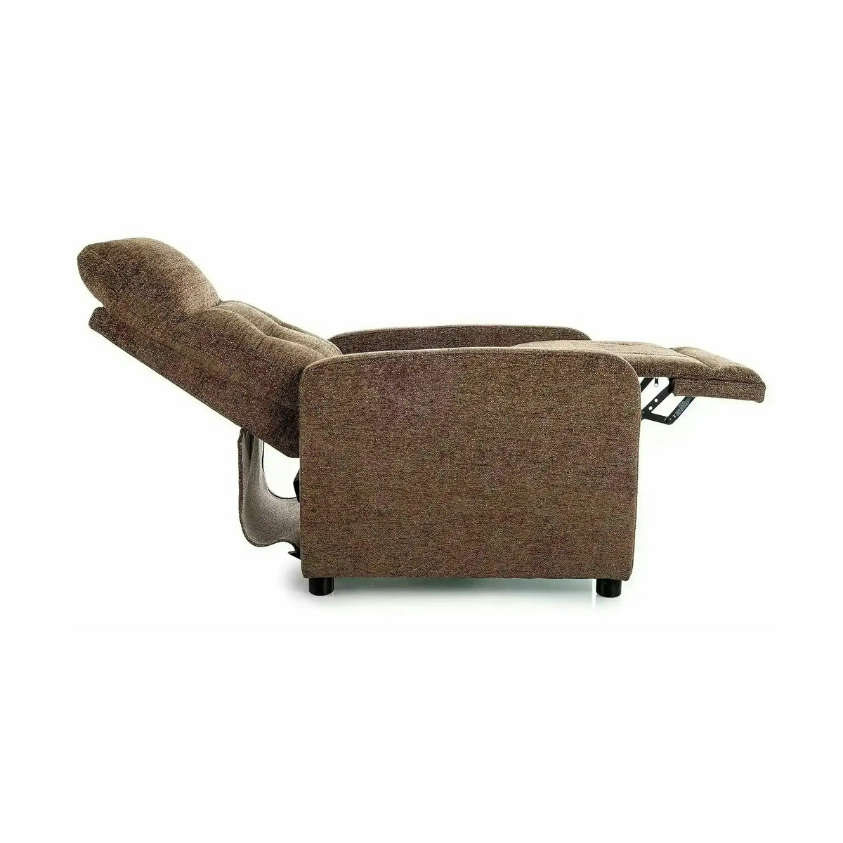 Fotoliu rabatabil OTUS, cappuccino, stofă/metal, 66x92/144x100 cm