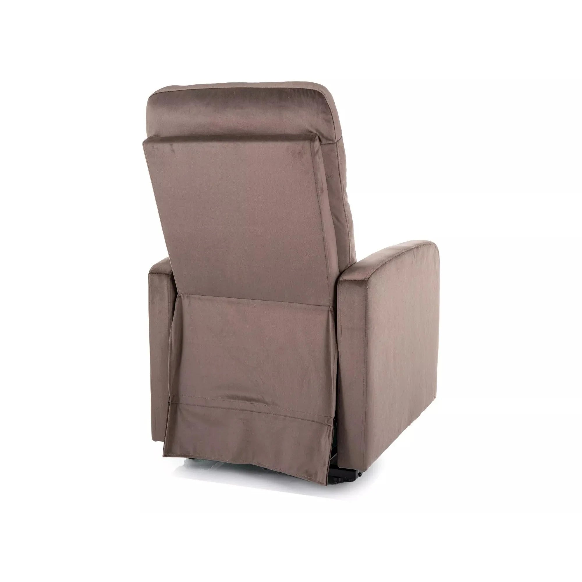 Fotoliu rabatabil OTUS II, stofa catifelata cappuccino - Bluvel 38, 66x92/144x100 cm