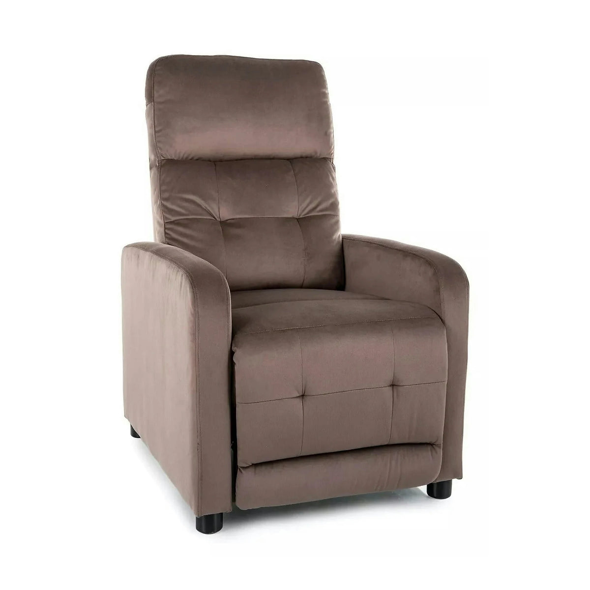 Fotoliu rabatabil OTUS, stofa catifelata cappuccino - Bluvel 38, 66x92/144x100 cm