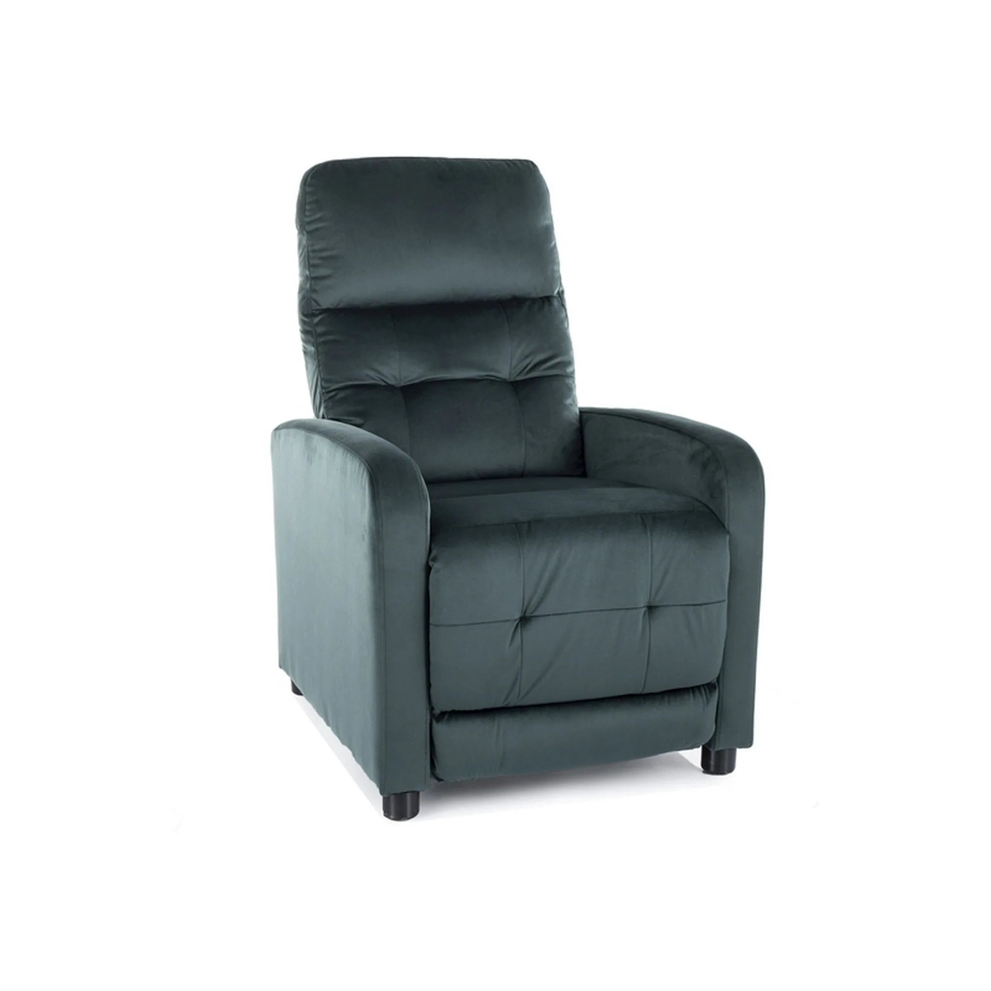 Fotoliu rabatabil OTUS, stofa catifelata verde - Bluvel 78, 66x92/144x100 cm