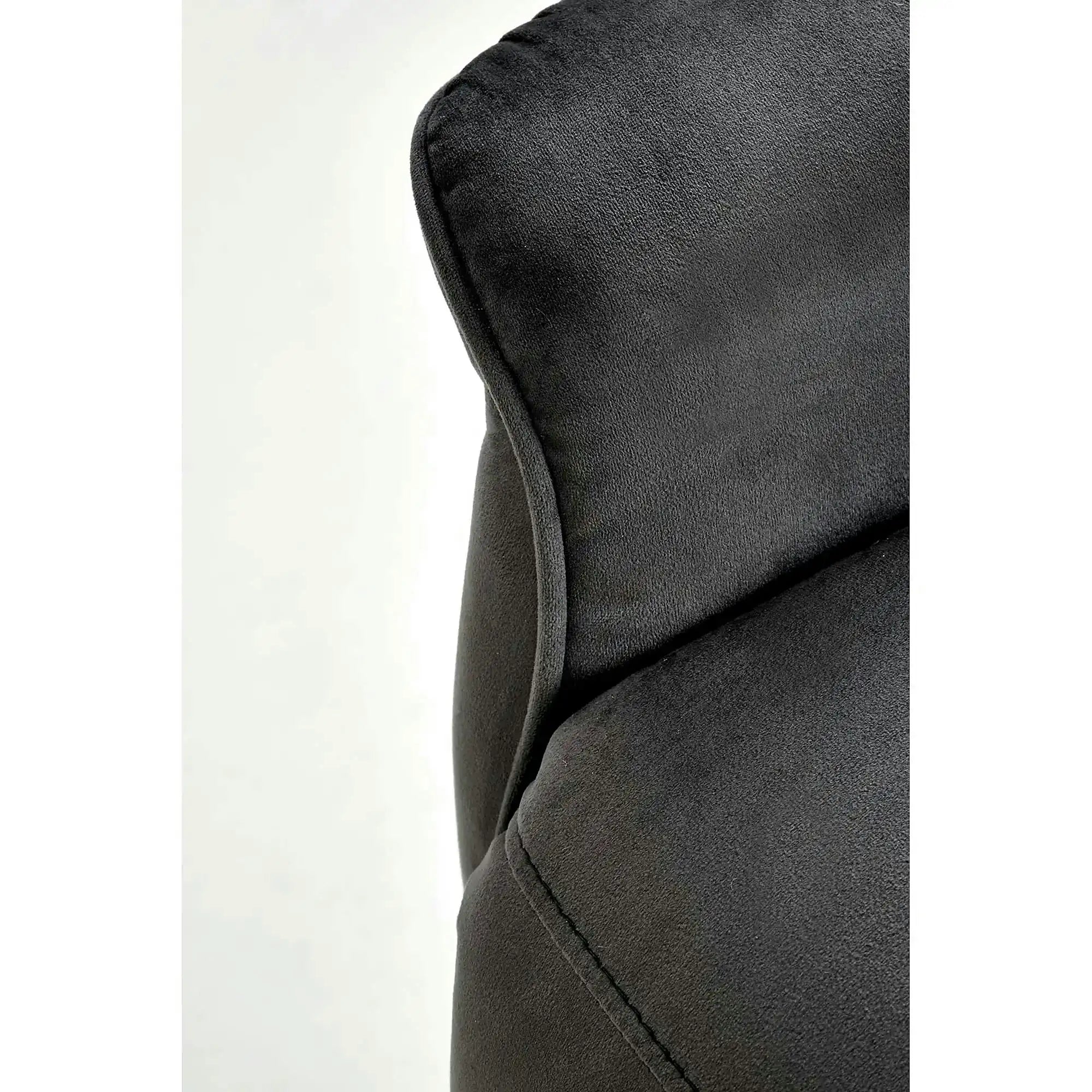 Fotoliu rabatabil SEMIR 2, stofa catifelata negru - Bluvel 19, 80x108/90x90/160 cm