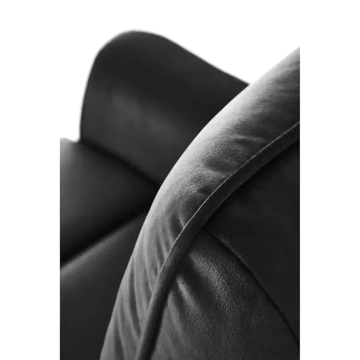 Fotoliu rabatabil SEMIR, negru, stofa catifelata/metal, 80x90/170x92/108 cm