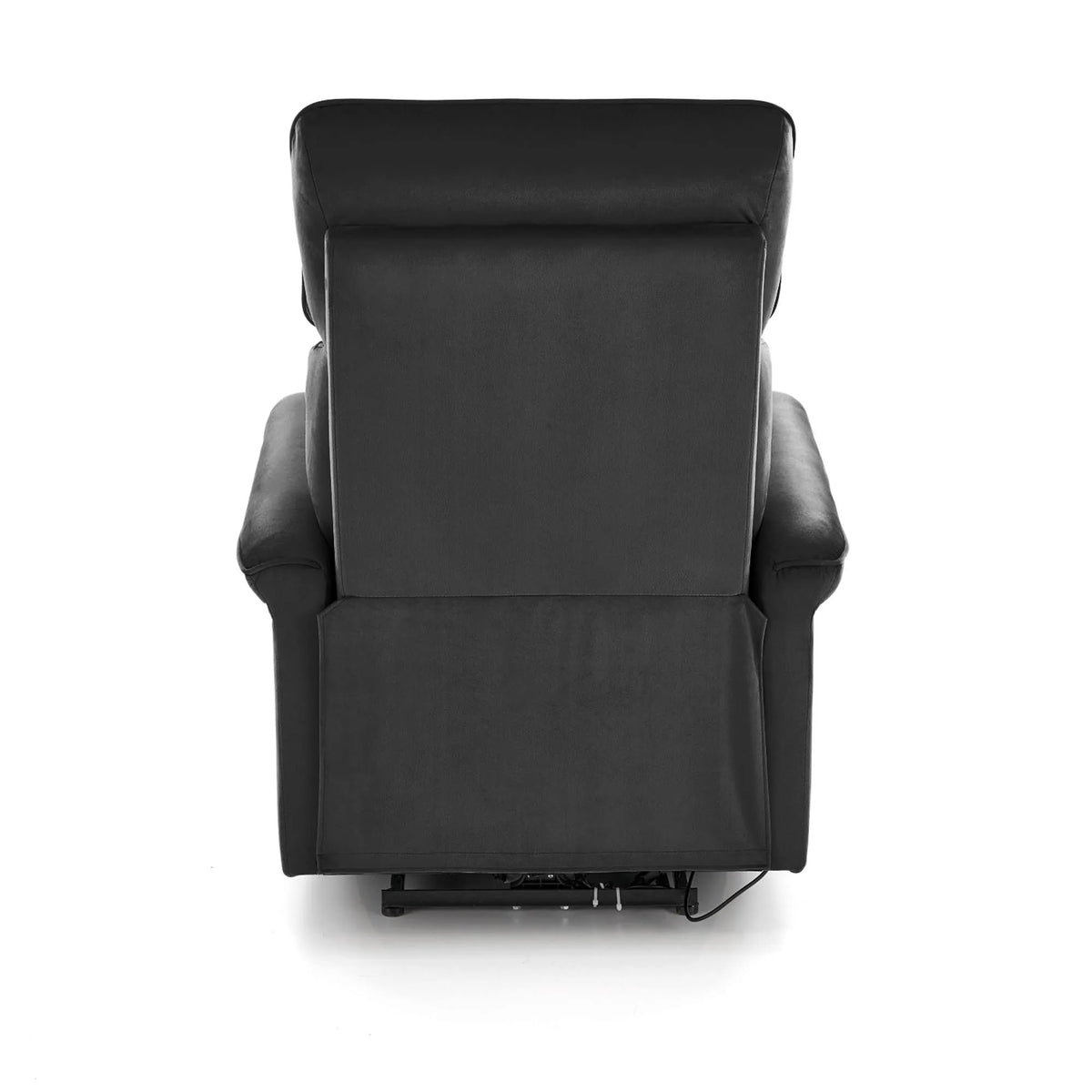 Fotoliu rabatabil SEMIR, stofa catifelata negru- Bluvel 19, 80x90/170x92/108 cm
