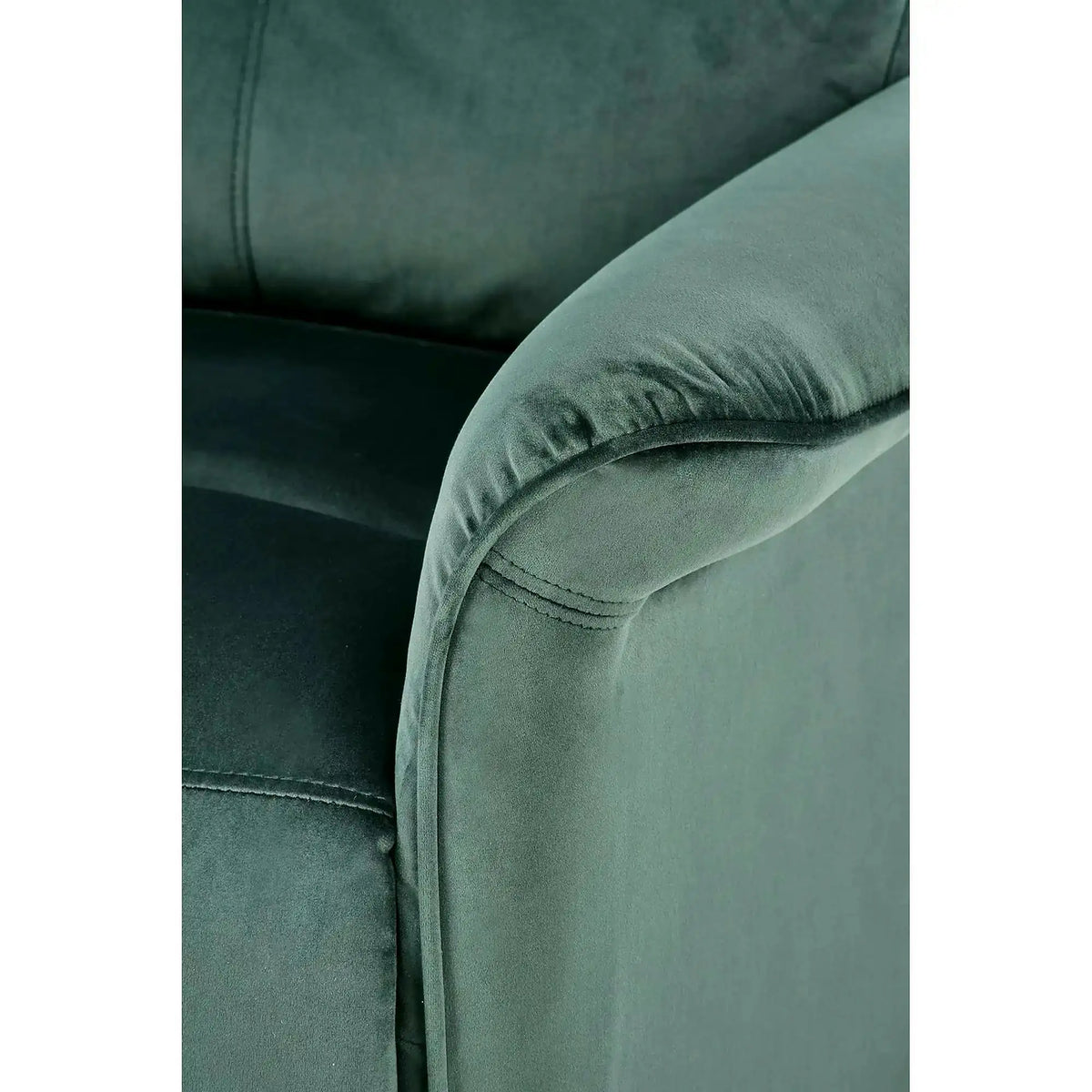 Fotoliu rabatabil SEMIR, verde inchis/negru, stofa catifelata/metal, 80x90/170x92/108 cm