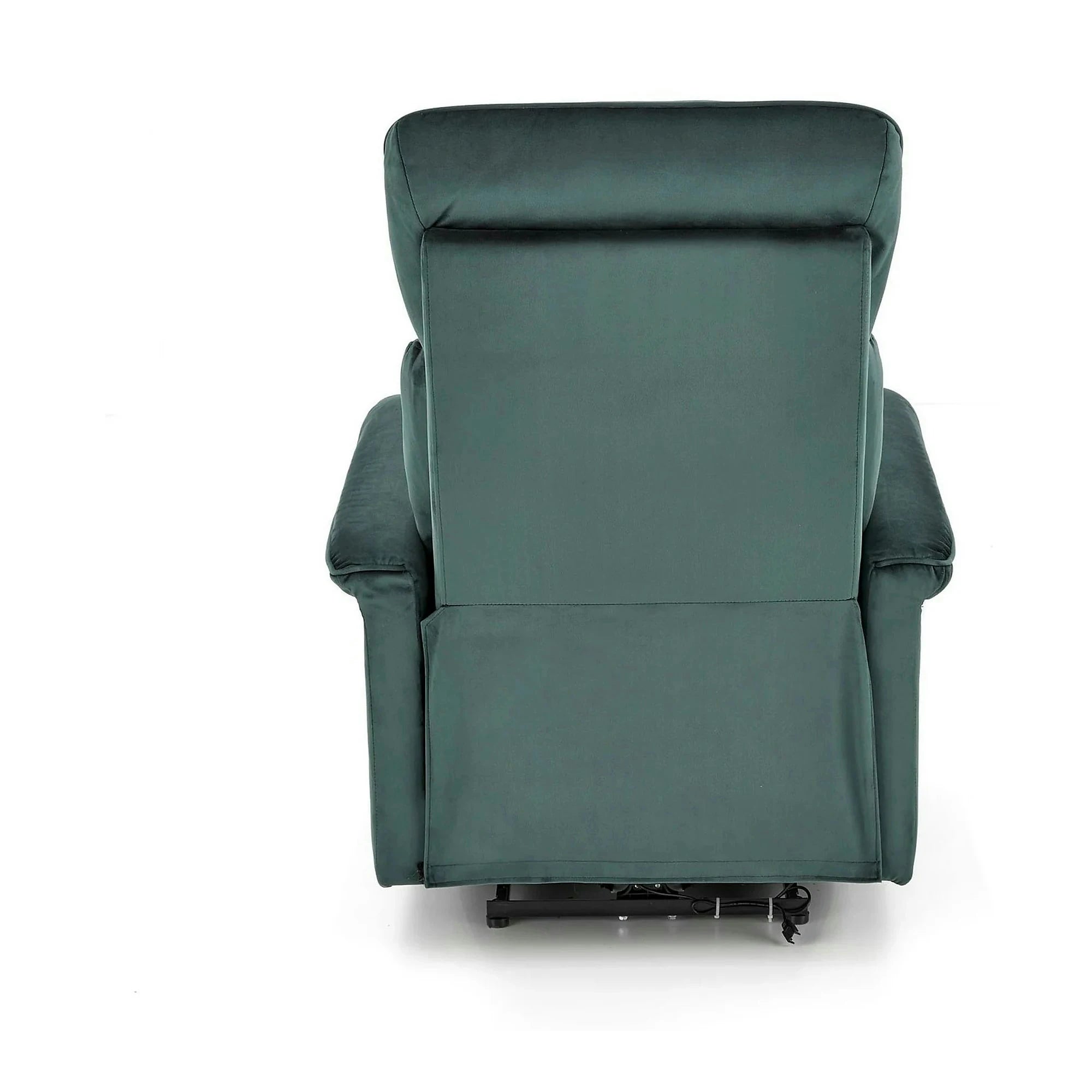 Fotoliu rabatabil SEMIR, verde inchis/negru, stofa catifelata/metal, 80x90/170x92/108 cm