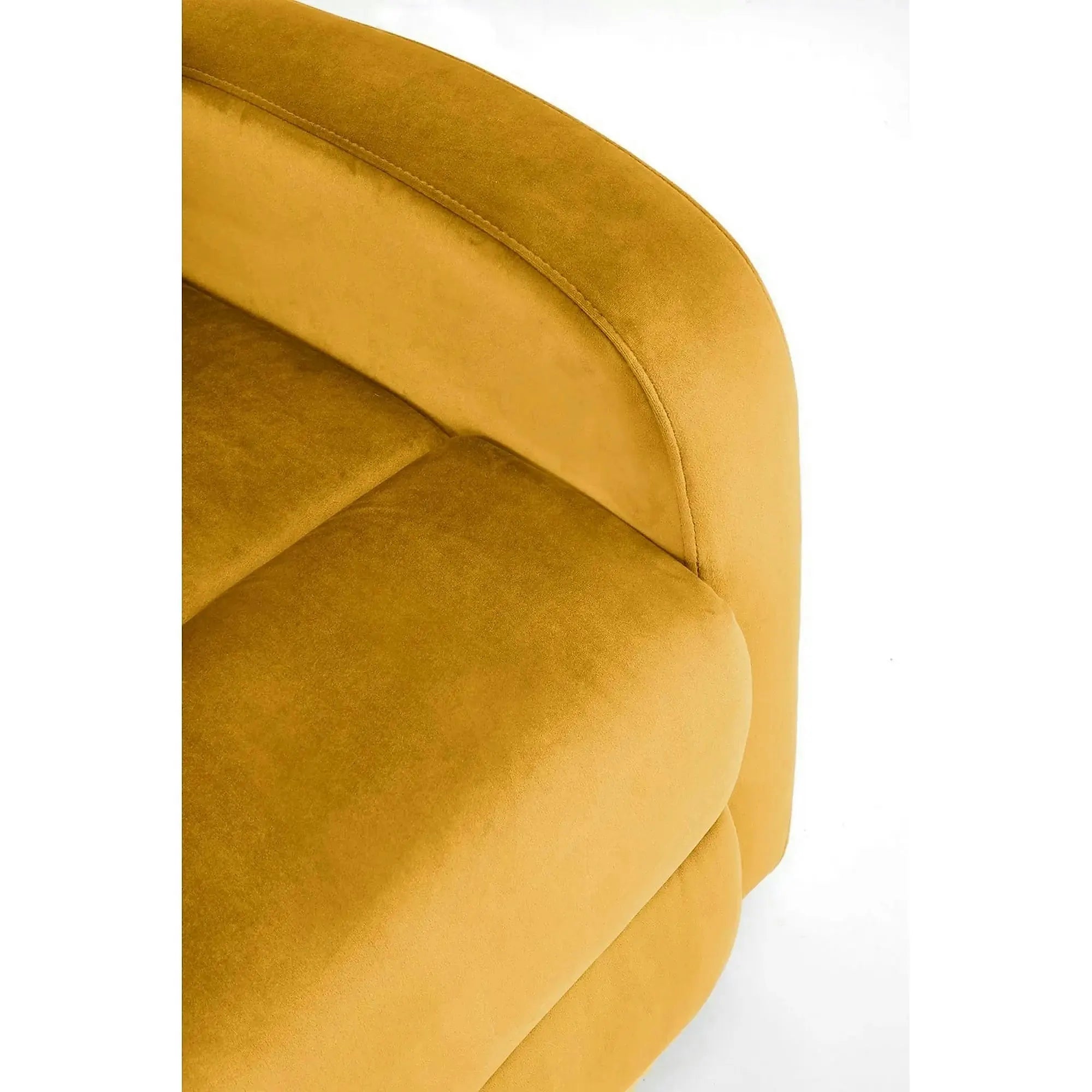 Fotoliu rabatabil WONDER, stofa catifelata galben mustar - Bluvel 68, 75x95/140x90/98 cm