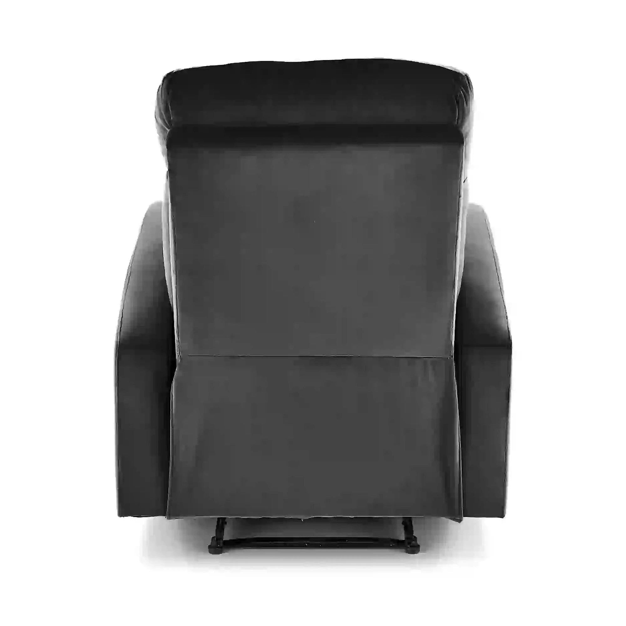 Fotoliu rabatabil WONDER, stofa catifelata negru - Bluvel 19, 75x95/140x90/98 cm