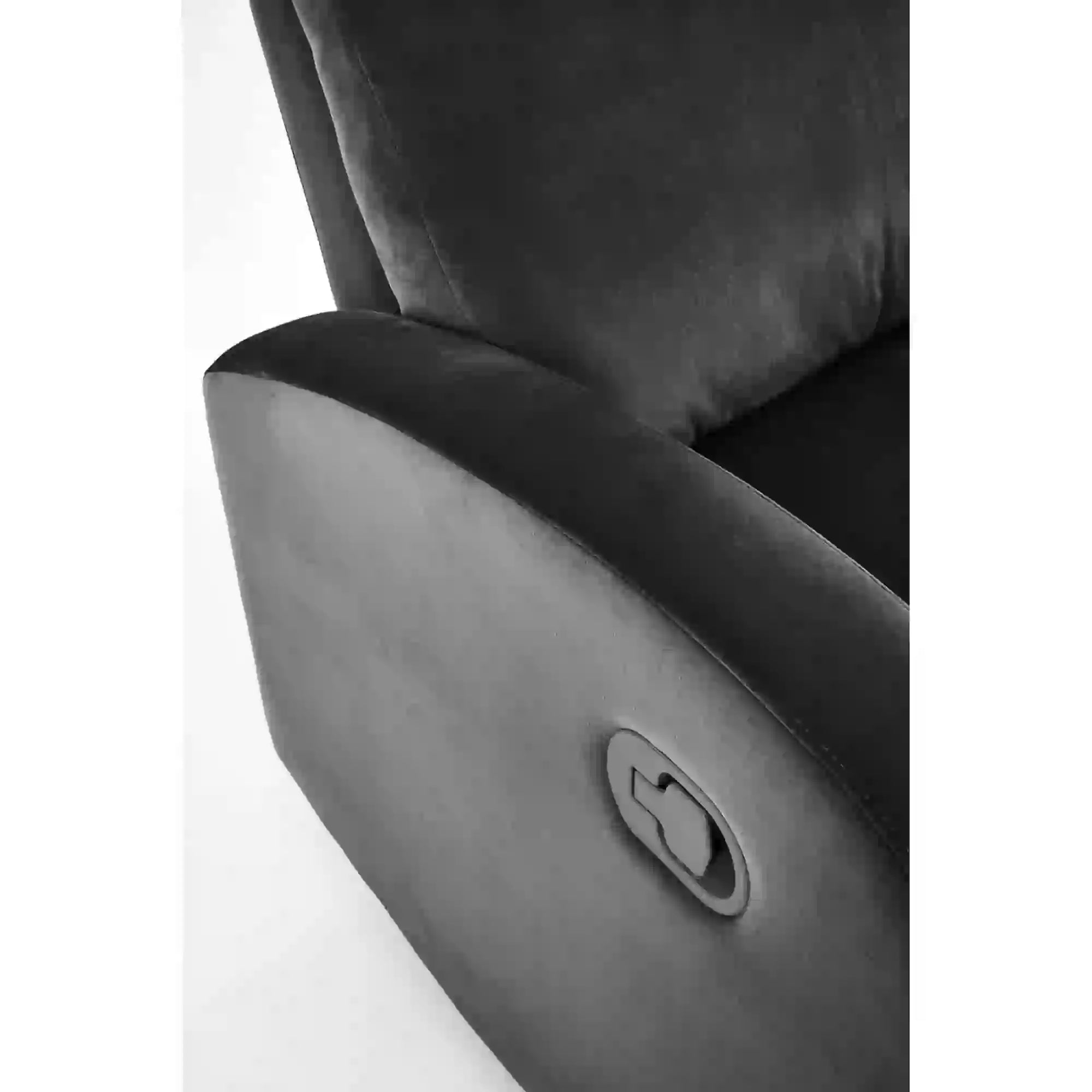 Fotoliu rabatabil WONDER, stofa catifelata negru - Bluvel 19, 75x95/140x90/98 cm