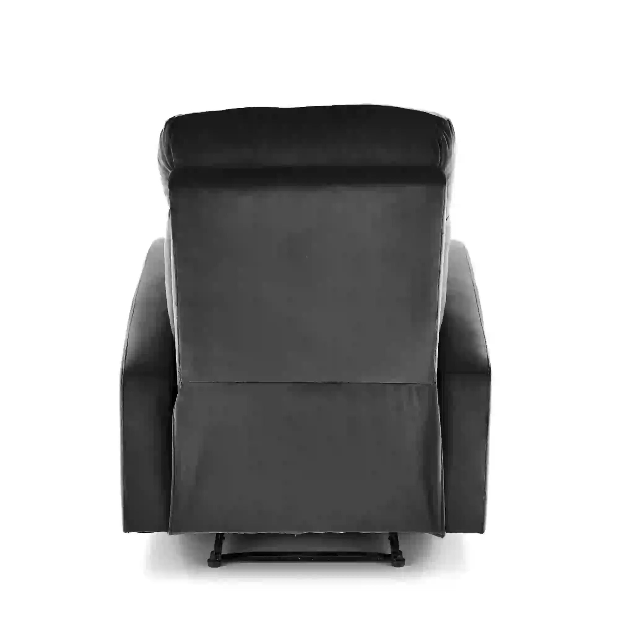 Fotoliu rabatabil WONDER, stofa catifelata negru - Bluvel 19, 75x95/140x90/98 cm