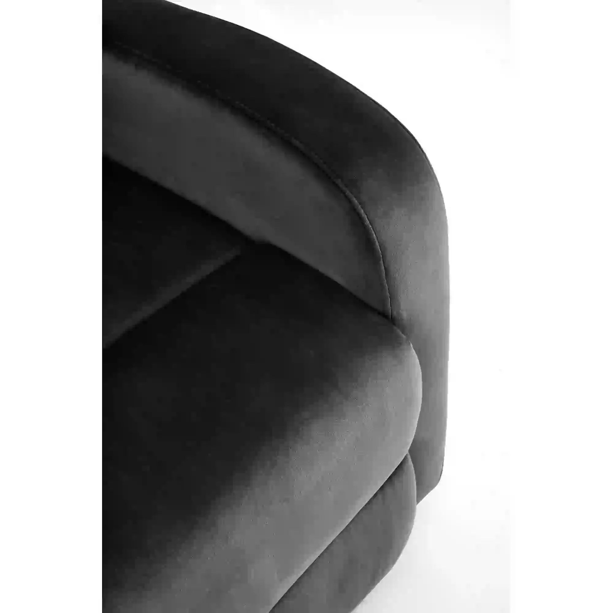 Fotoliu rabatabil WONDER, stofa catifelata negru - Bluvel 19, 75x95/140x90/98 cm