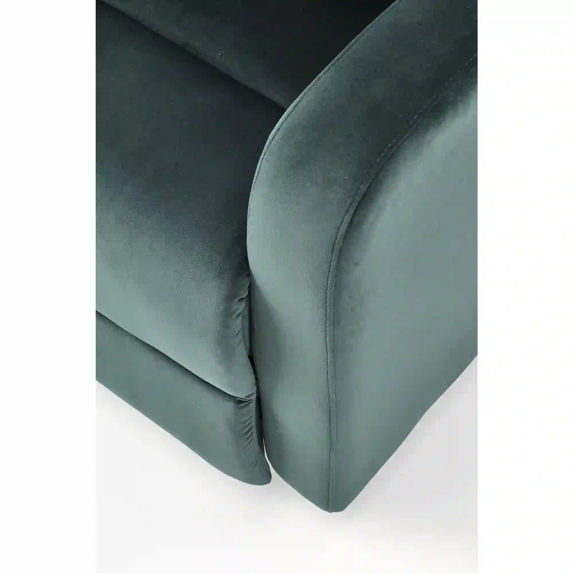 Fotoliu rabatabil WONDER, verde inchis/negru, stofa catifelata/metal, 75x95/140x90/98 cm