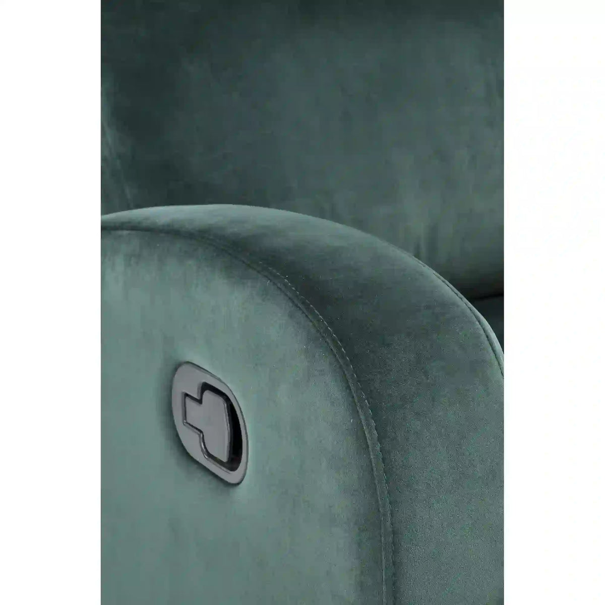 Fotoliu rabatabil WONDER, verde inchis/negru, stofa catifelata/metal, 75x95/140x90/98 cm