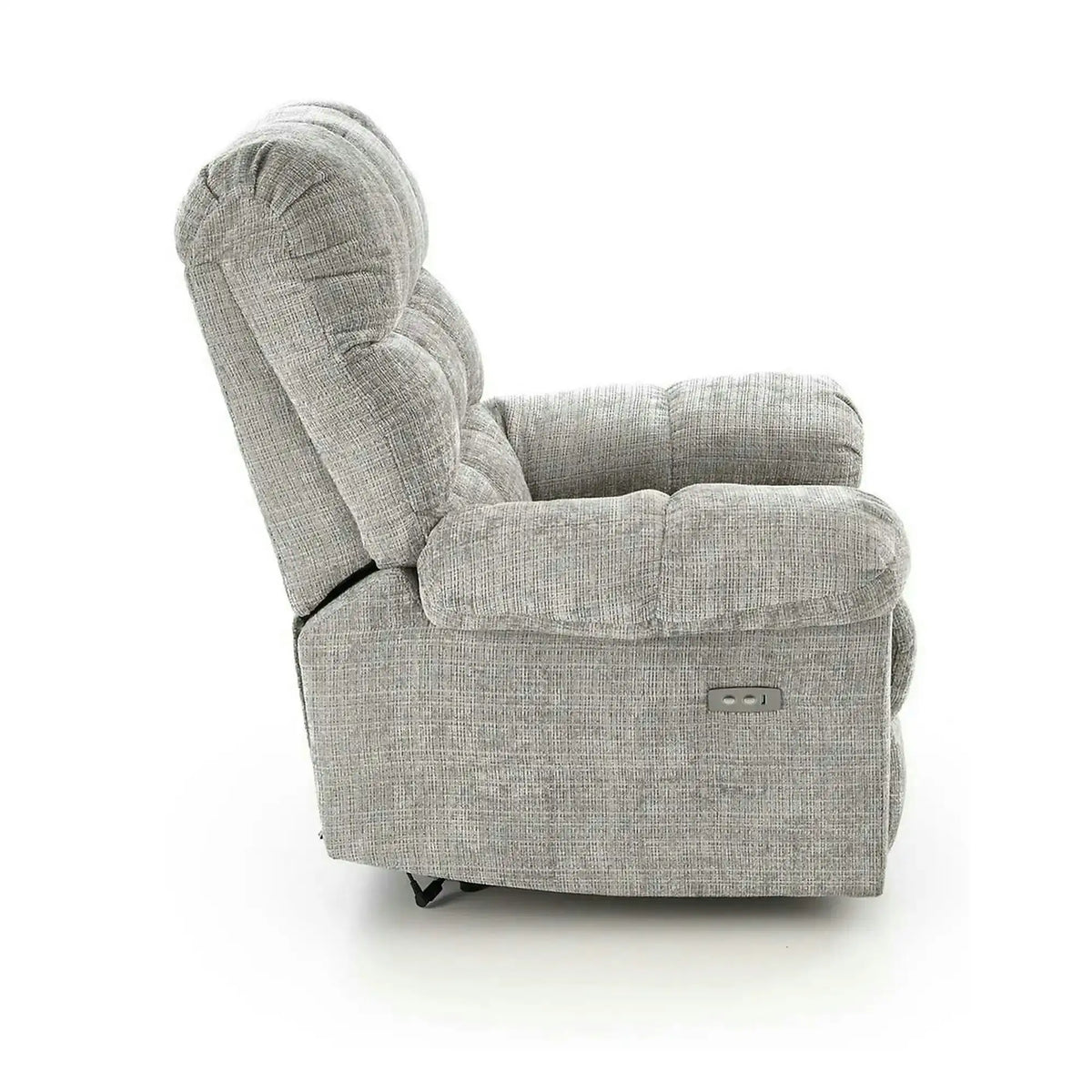 Fotoliu recliner AMORE, gri, stofa, 105x100x86 cm