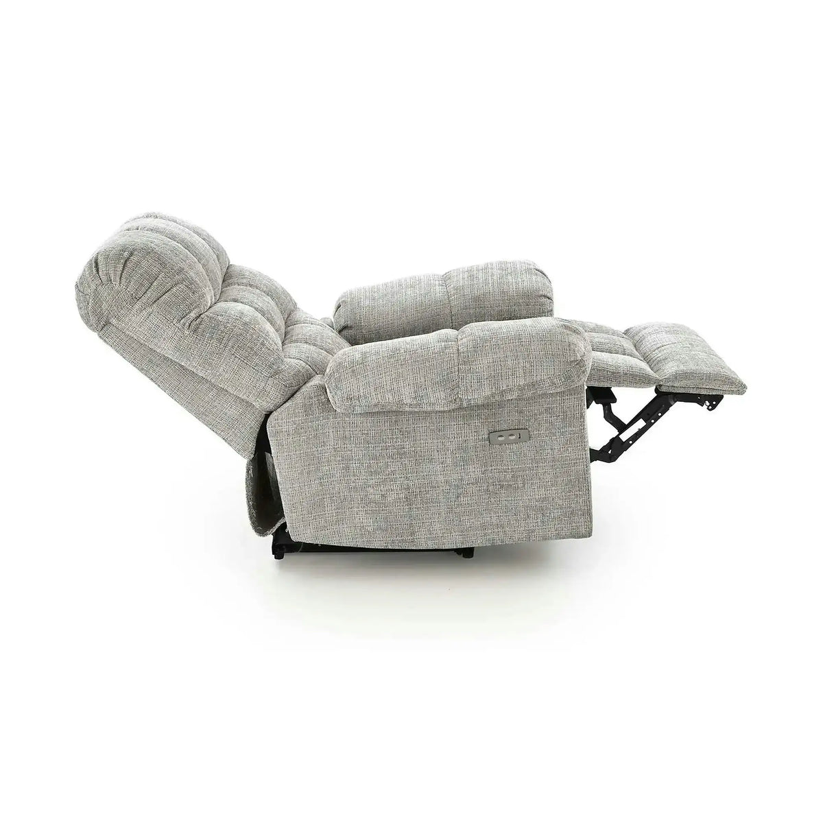 Fotoliu recliner AMORE, gri, stofa, 105x100x86 cm