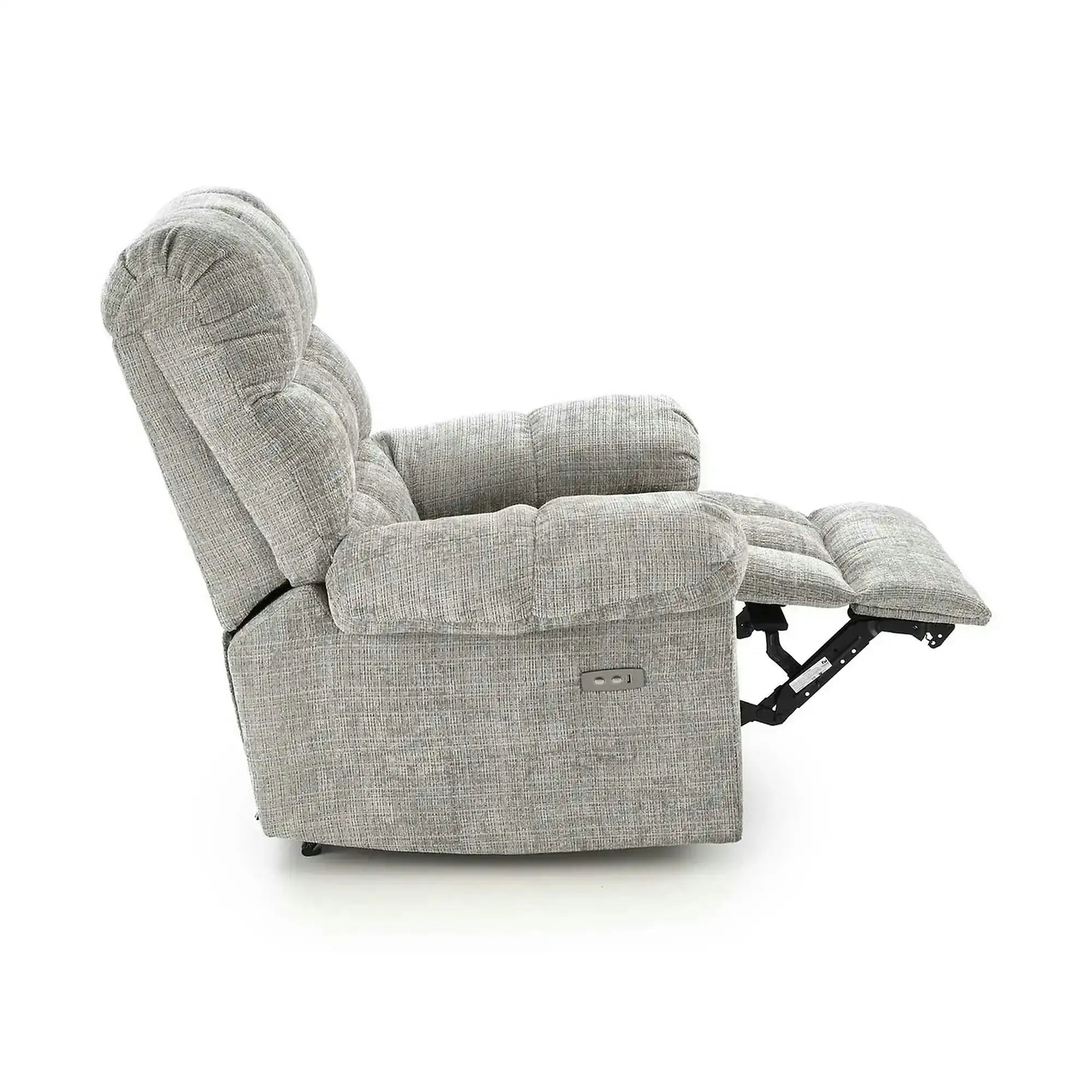 Fotoliu recliner AMORE, gri, stofa, 105x100x86 cm