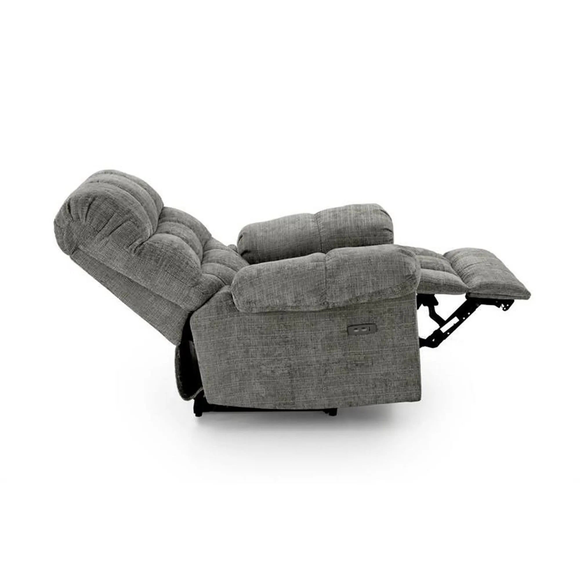 Fotoliu recliner AMORE, gri, stofa, 105x100x86 cm