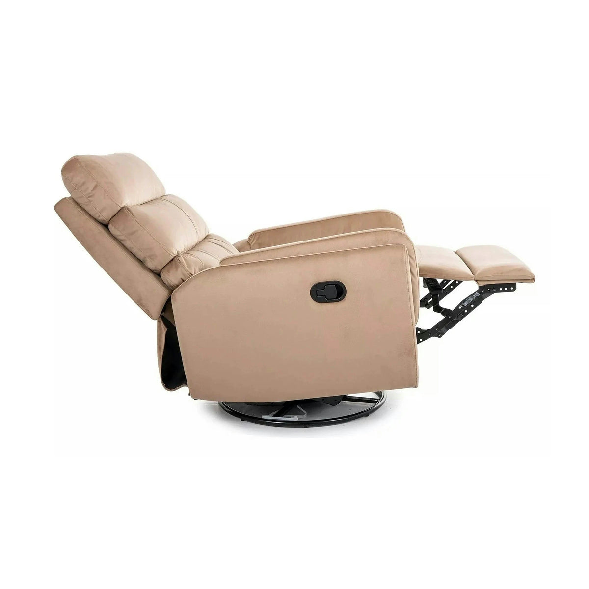 Fotoliu recliner ARGOS, stofa catifelata bej - Bluvel 28, 78x84/162x107 cm