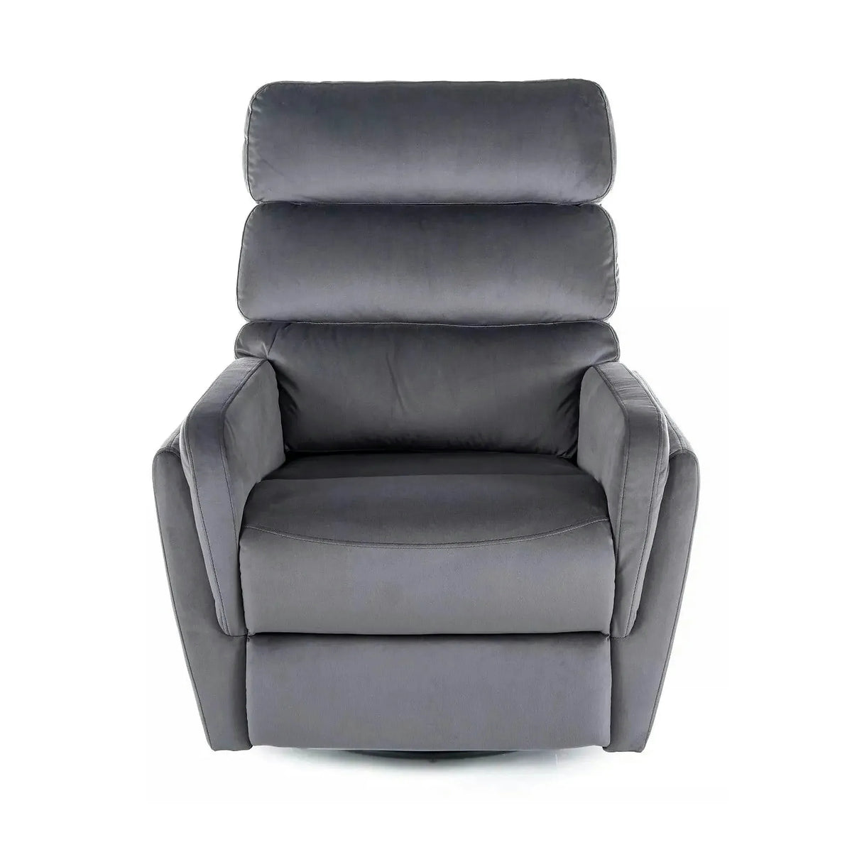 Fotoliu recliner ARGOS, stofa catifelata gri - Bluvel 14, 78x84/162x107 cm