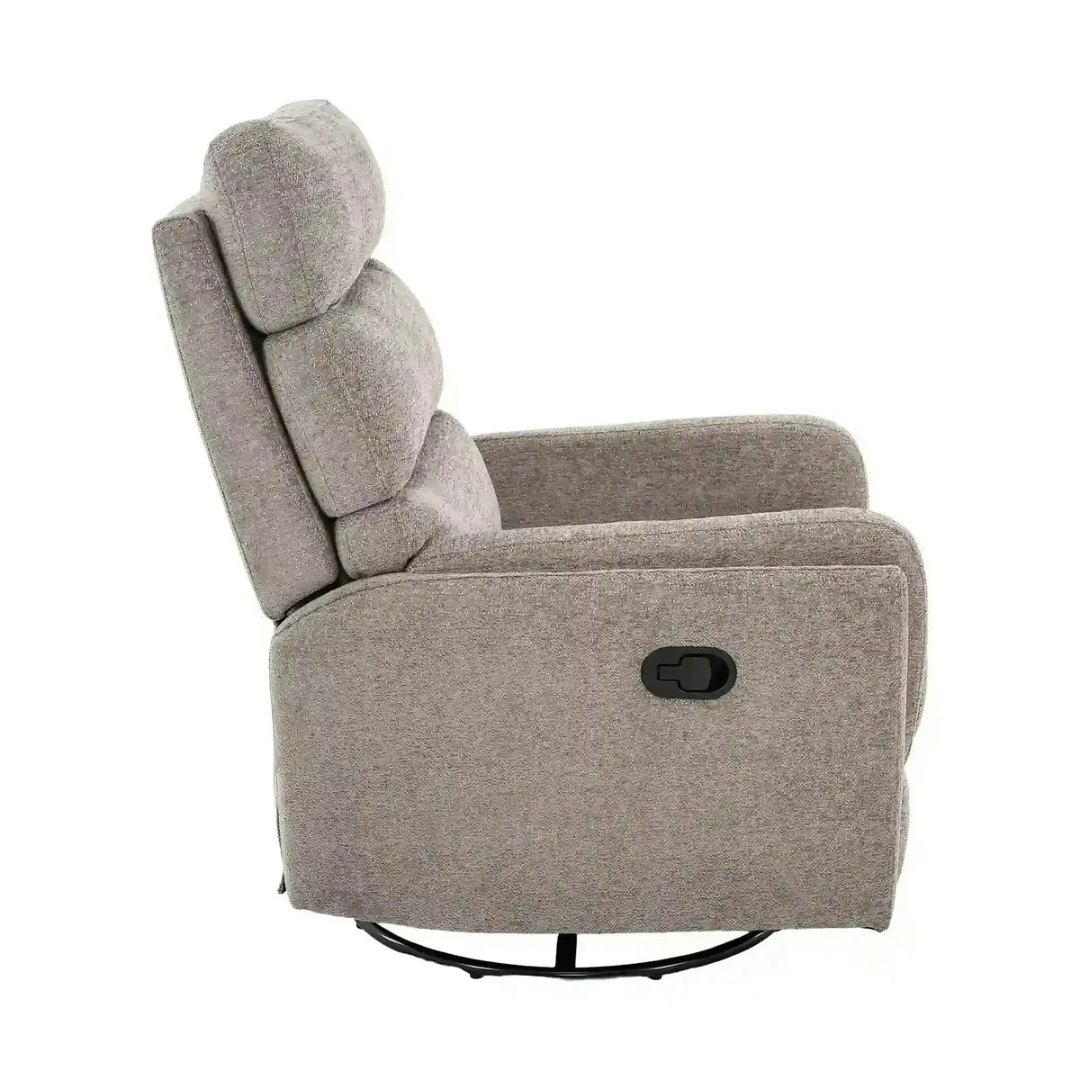 Fotoliu recliner ARGOS, stofa clasica gri - Raven 07, 78x84/162x107 cm