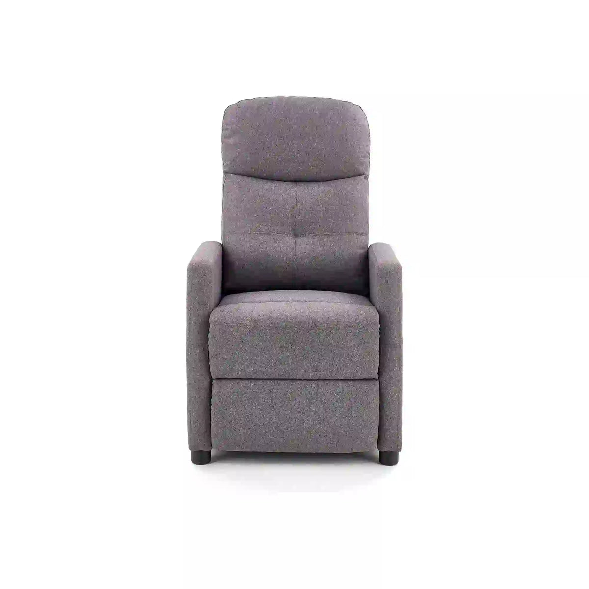 Fotoliu recliner FELIPE, gri inchis/negru, stofa/plastic, 64x84/135x76/103 cm