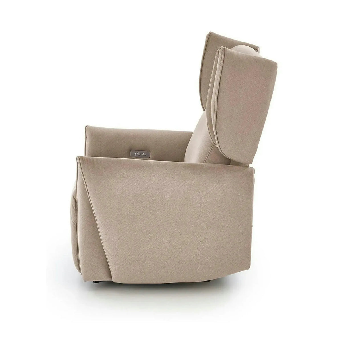 Fotoliu recliner GELATO, bej, stofa clasica, 83x91/161x95/109 cm